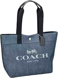 け*ん様 【超美品】Coach ブルートートバッグ コーチ トートバッグ レディース デニム カーゴ トート ブルー COACH