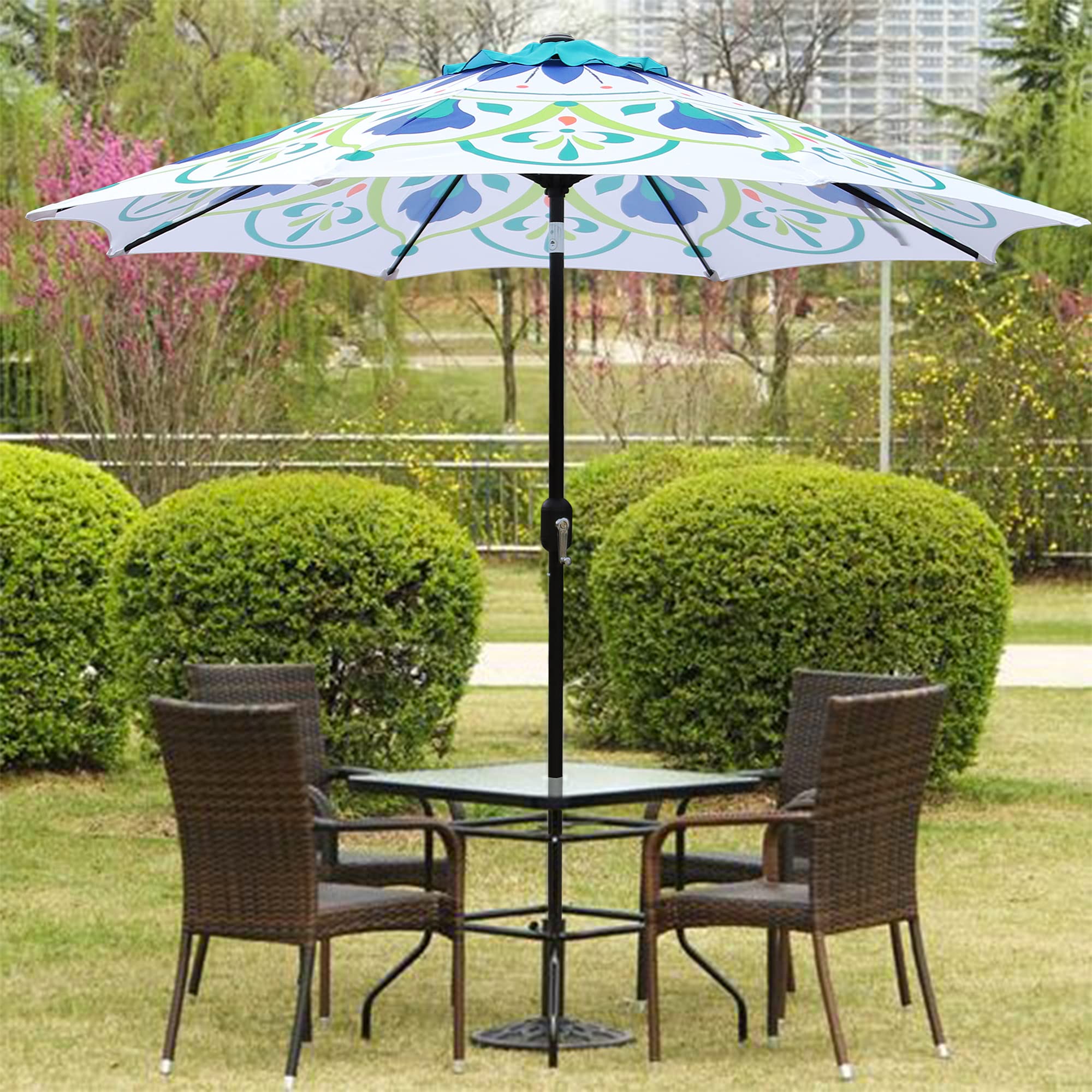 factory direct patio umbrellas Freeport 11ft Octagonal Cantilever Umbrella with Valance