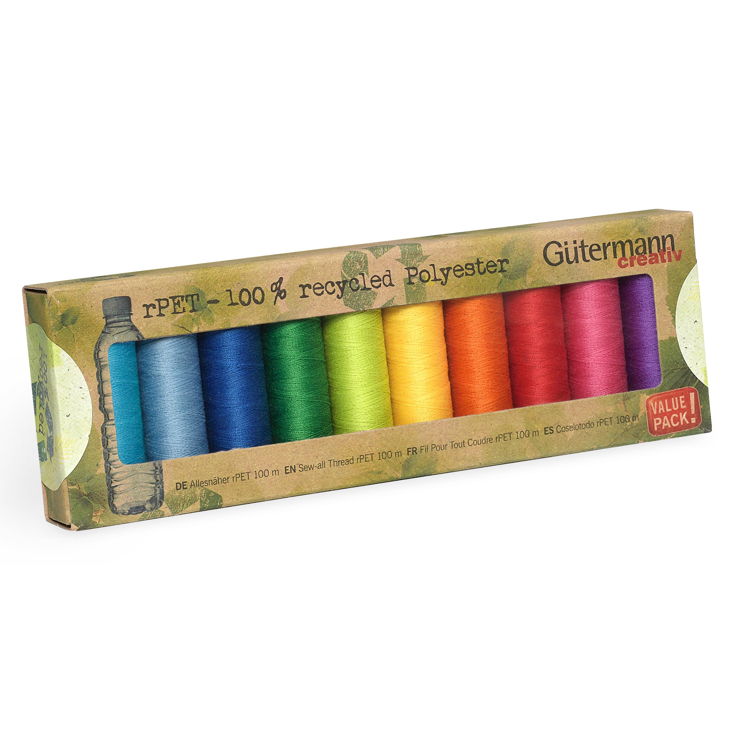 Gütermann Creative Set, Sew-All Thread rPET, Assorted, One Size