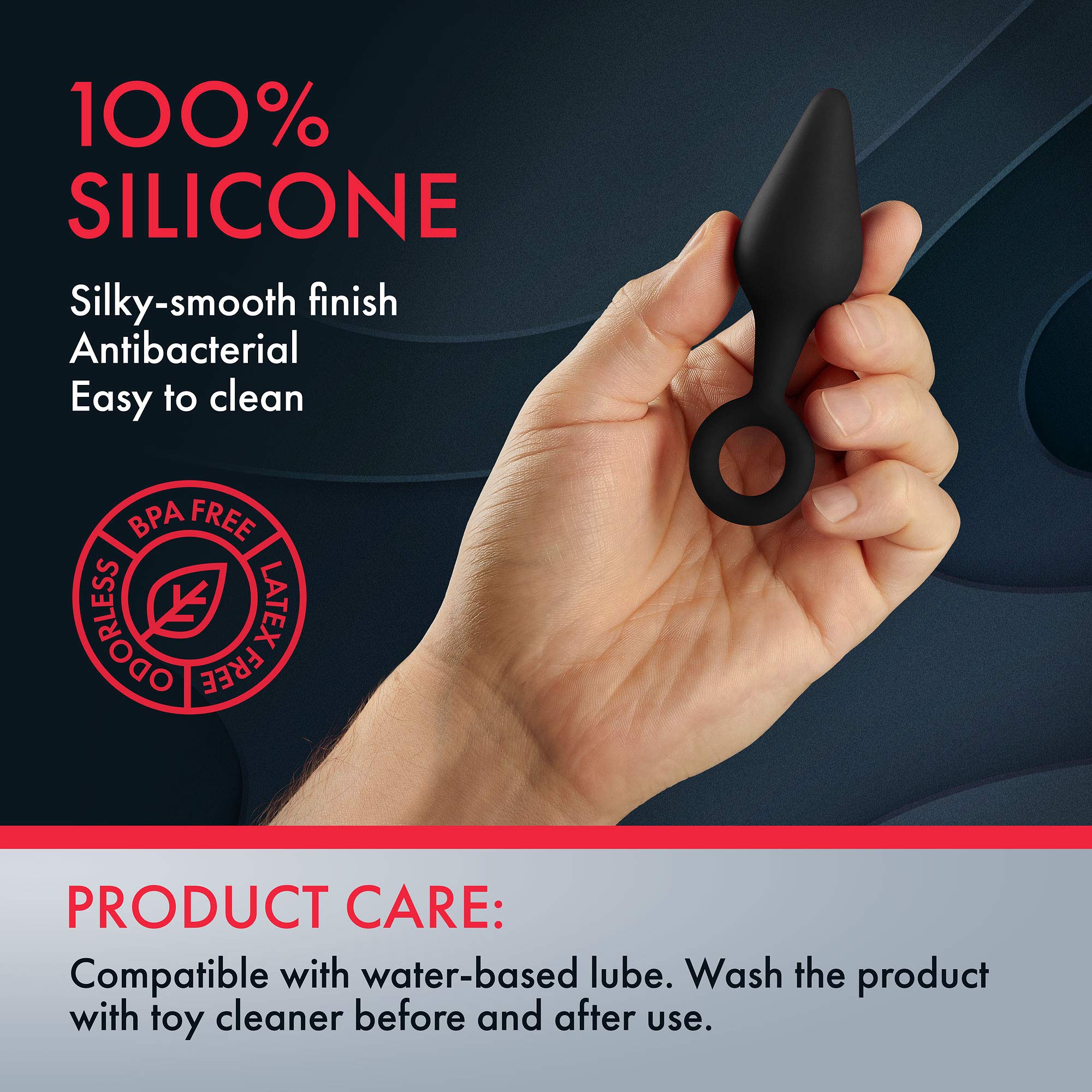 Amazon.com: Forto F-10 100% Silicone Butt Plug Anal Toy with Pull Ring Base  for Easy Removal & Adjustments - Beginner & Advanced Flexible Anal Plug Sex  Toys with Conical Shape - Silky