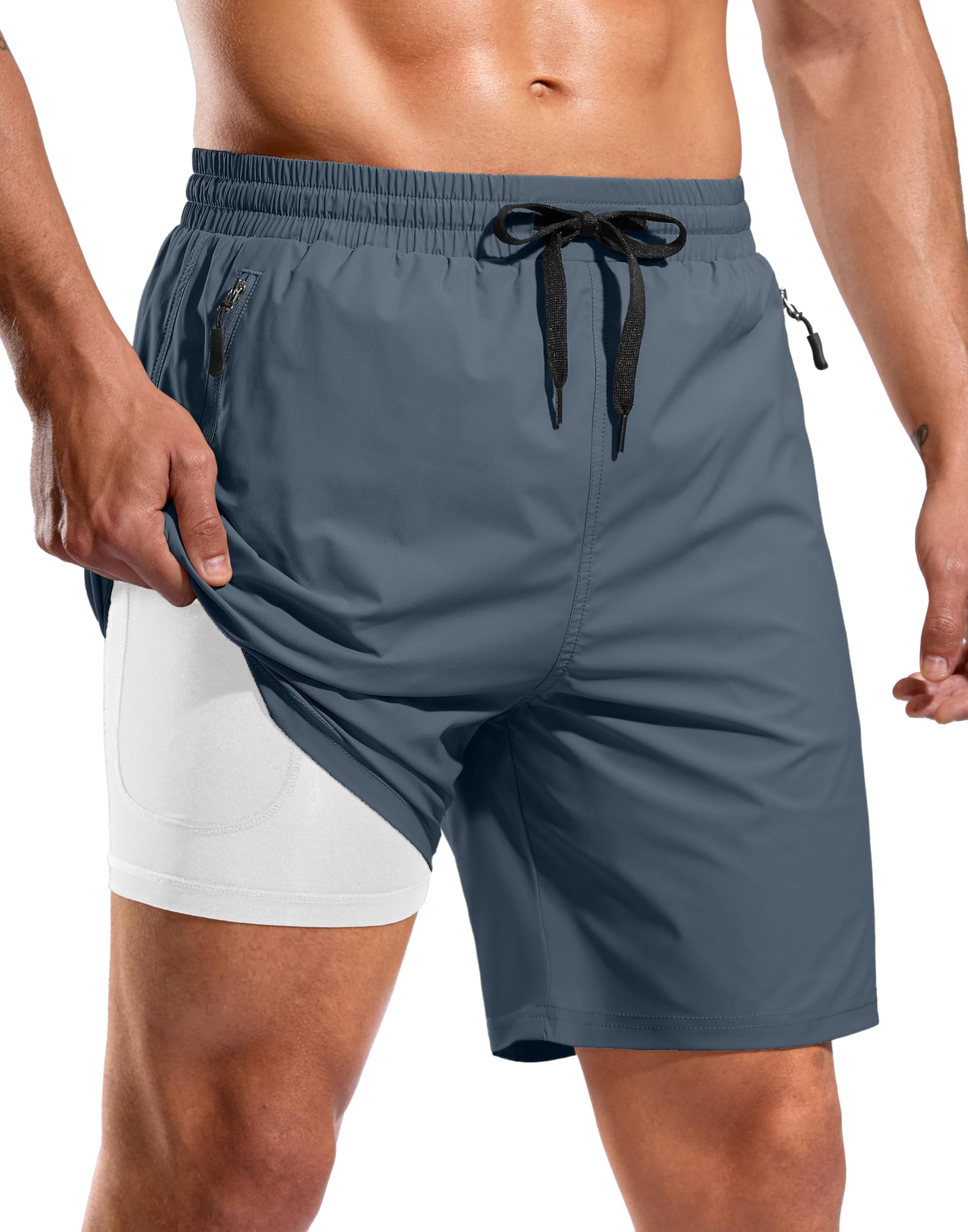 G Gradual Mens Swim Trunks with Compression Liner 7"/9" Board Shorts