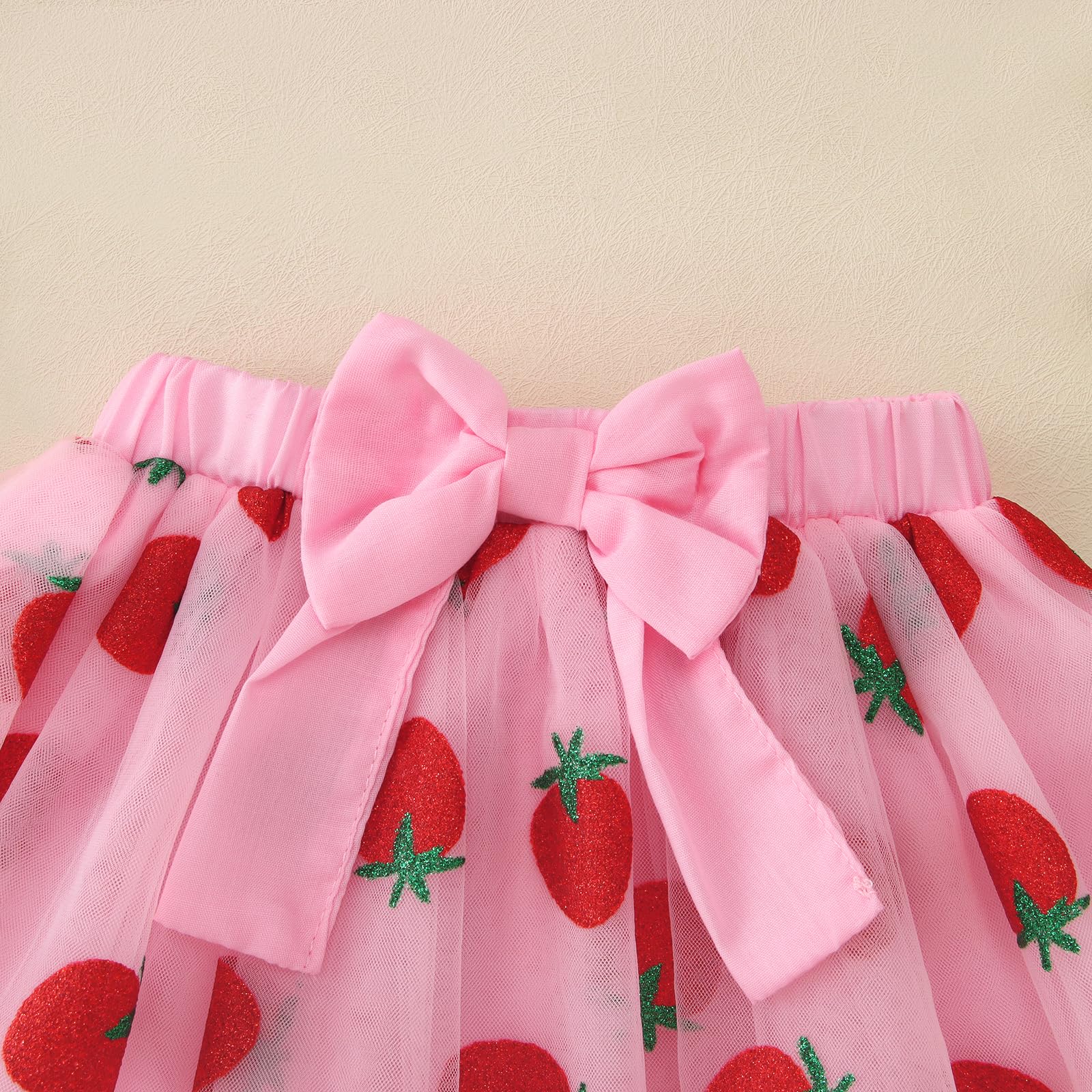 Abito da bambina in tulle, set di gonna per il primo compleanno, estivo, con maniche increspate, maglietta con gonna in tulle, per il primo compleanno, gonna a rete