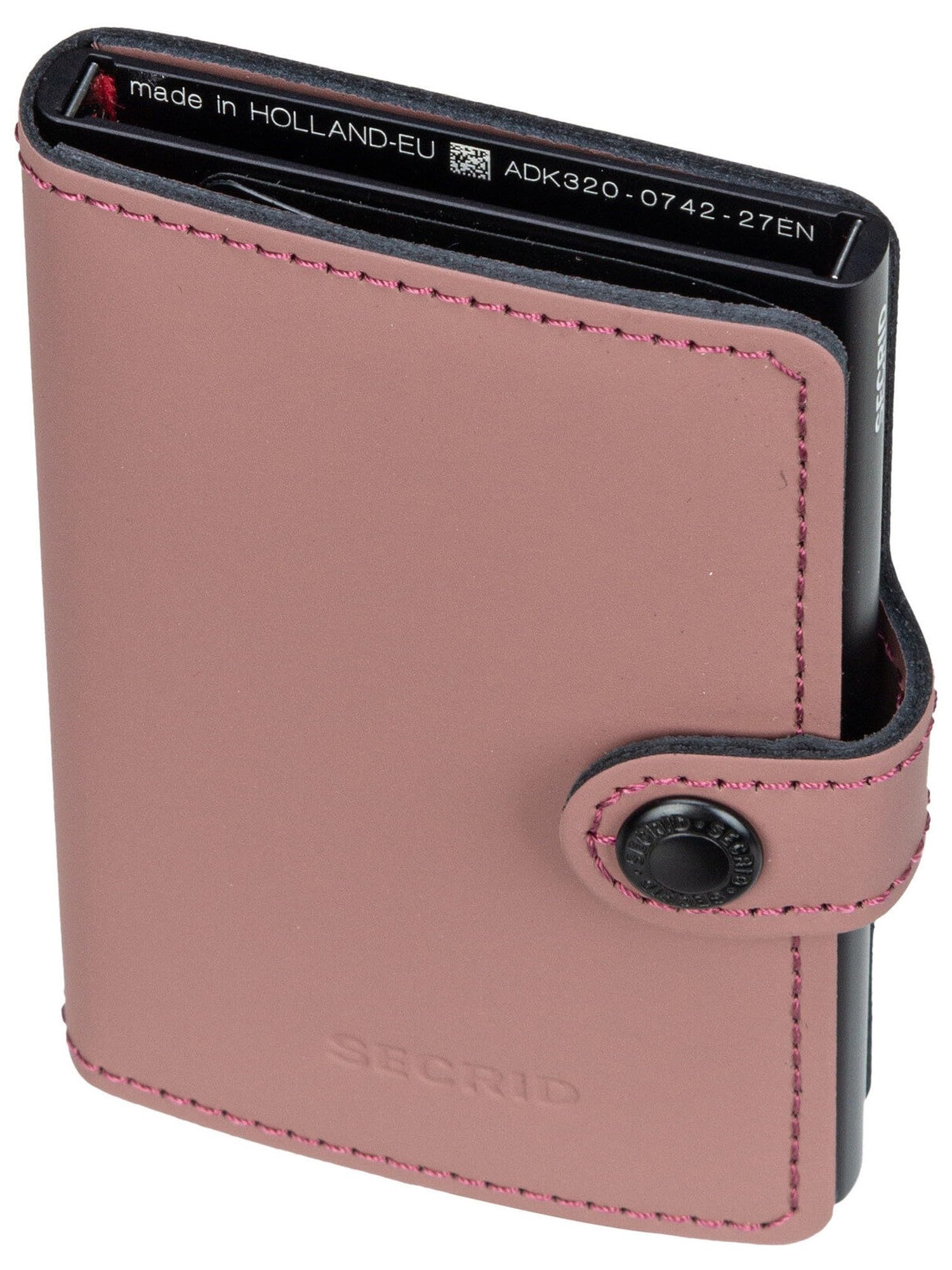 SECRID Portafoglio Miniwallet Matte MM Rosa Profondità 2.1 cm Lunghezza 6.5 cm Altezza 10.2 cm Pelle