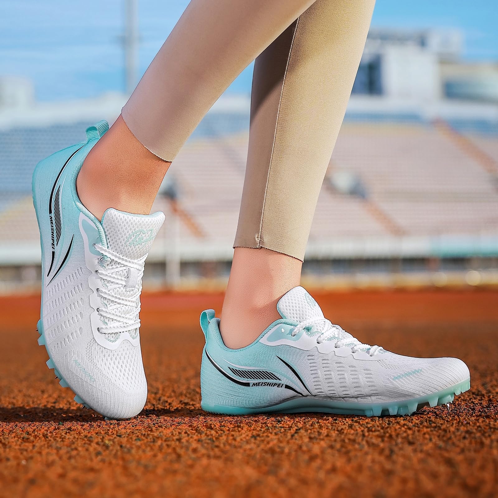 Chaussures D'athlétisme Femmes Baskets À Pointes Légères Chaussures De Course pour Enfants Entraînement Au Sprint Et Au Saut