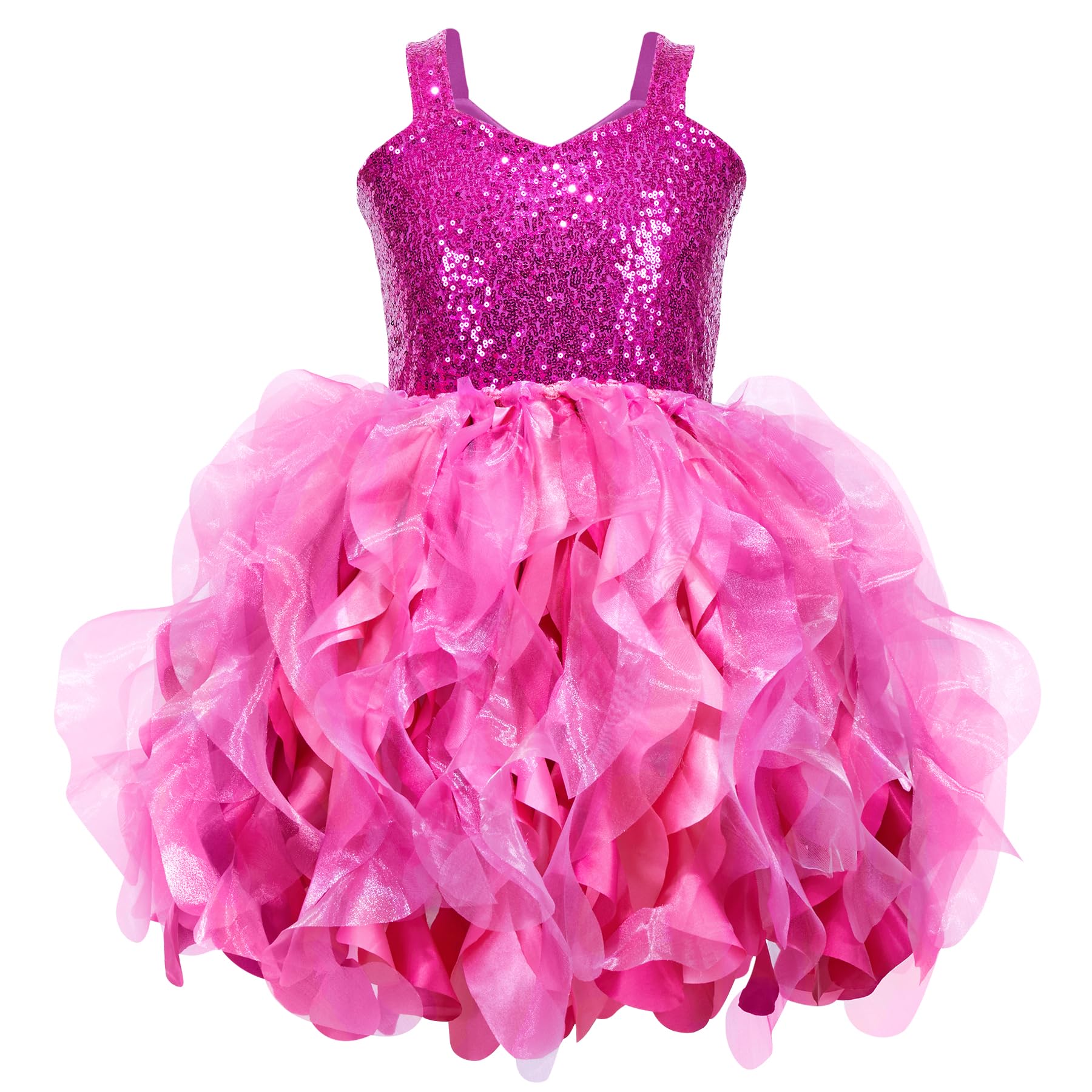 HB HBB MAGIC Tutu Sparkly Sequin Dress Girls Toddler Prom Birthday Party Formal Fancy Pink Dresses