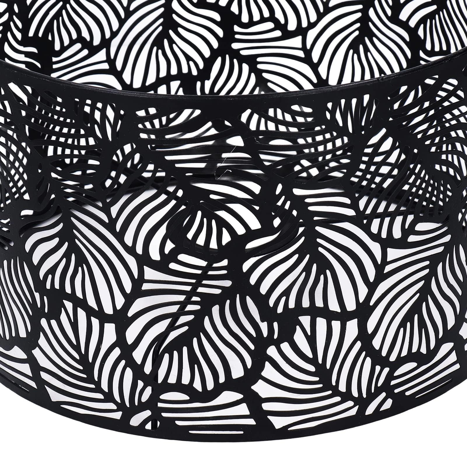 Abat-jour Moderne Style Simple Creusé Conception Lumière Couverture Décoration de La Maison pour E14 E27 Ampoules (Noir)