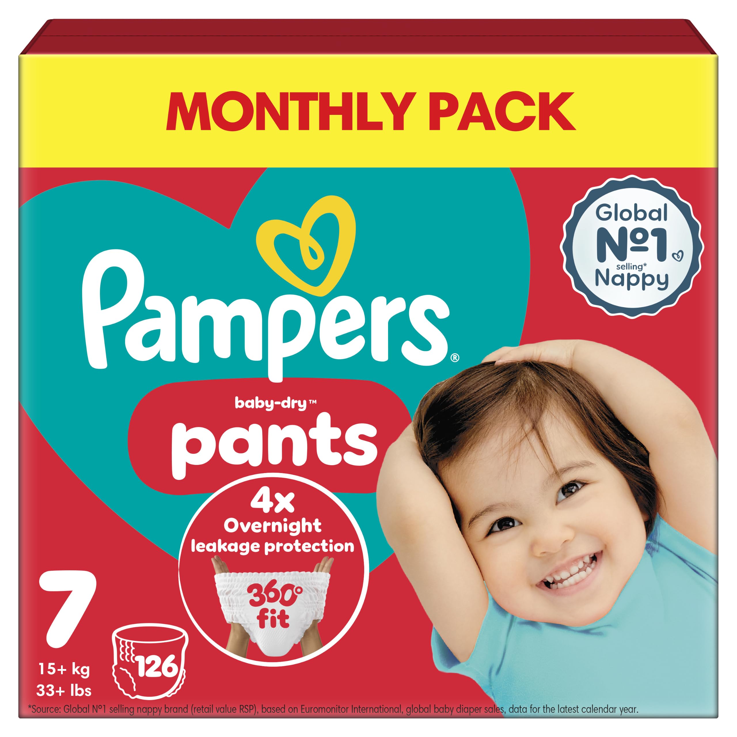Pampers Baby-Dry Nappy Pants Size 7