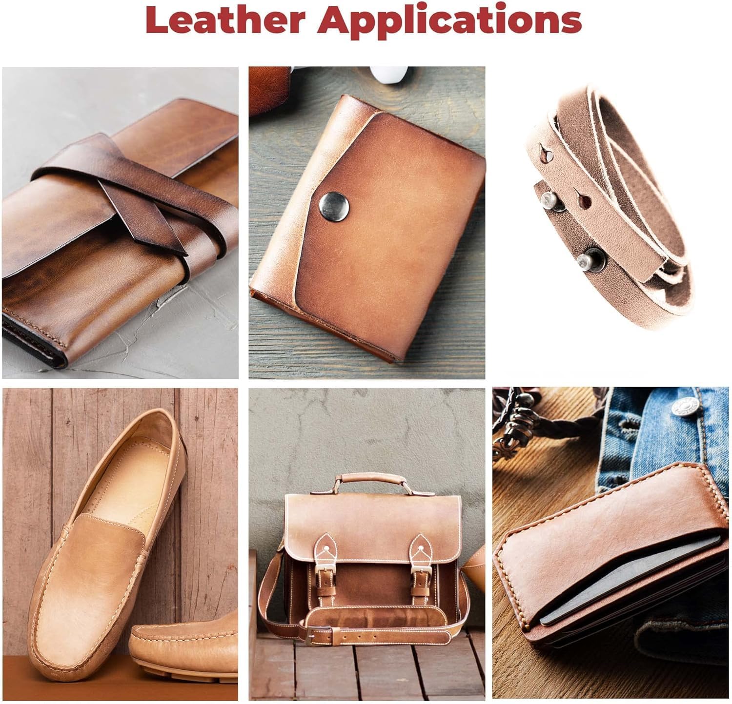 Mosor Burnished Top Grain Leather for Leather Crafting 1.3 to 1.5mm Tooling Leather Compatiable for Making Wallets Belts Bags and Artisan Projects (Vegetable Tanned, 12x12 Inch) 3