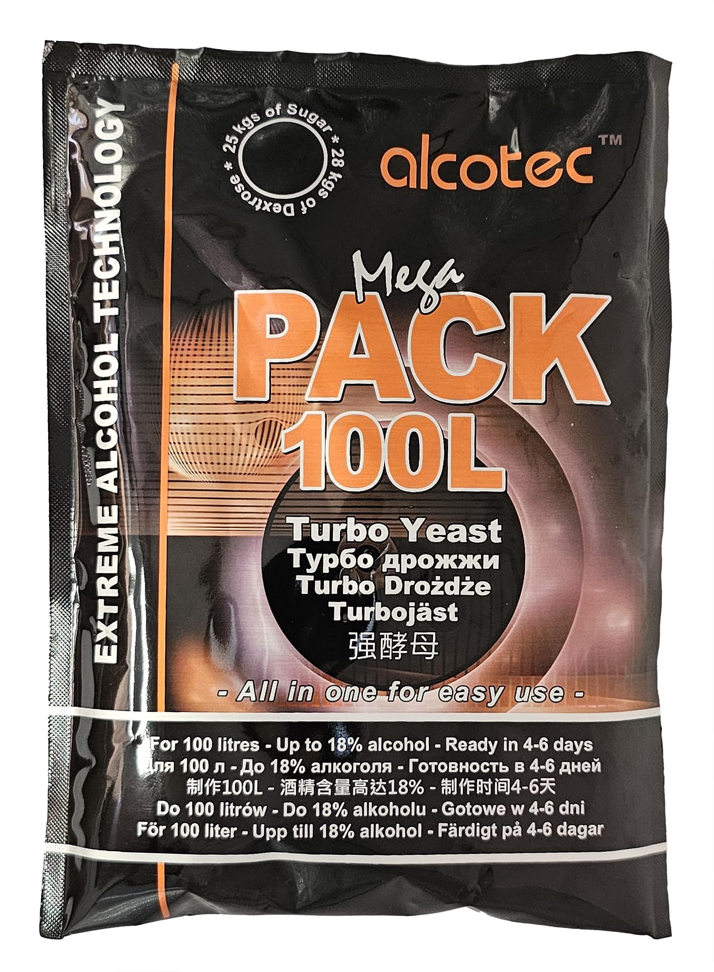 Alcotec Mega Pack 100L Turbo Yeast All in One 18% 4-6 days