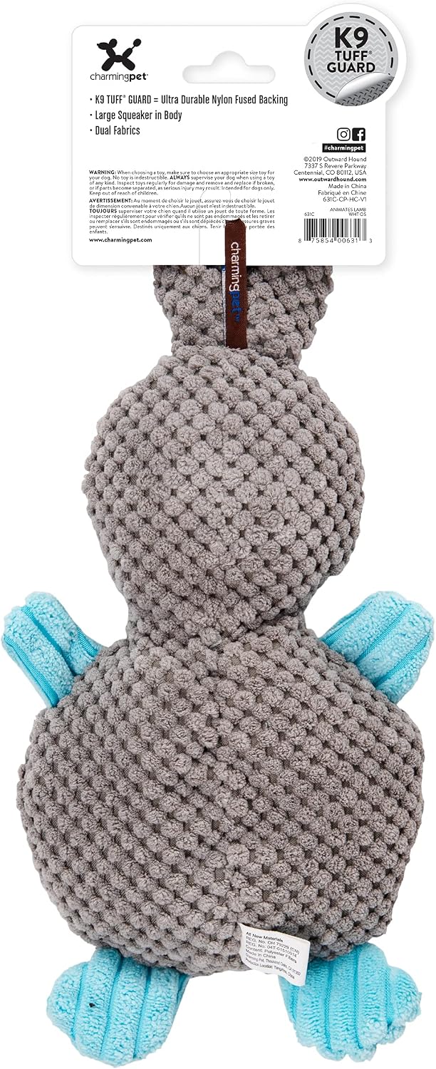 Charming Pet Animates Bunny Plush Squeaky Dog Toy
