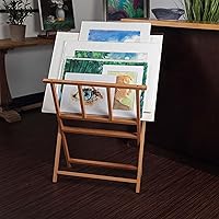 Vista 6 de Creative Mark Estante plegable de madera grande para impresión, perfecto para exhibir lienzos, impresiones, paneles, carteles, galerías de arte