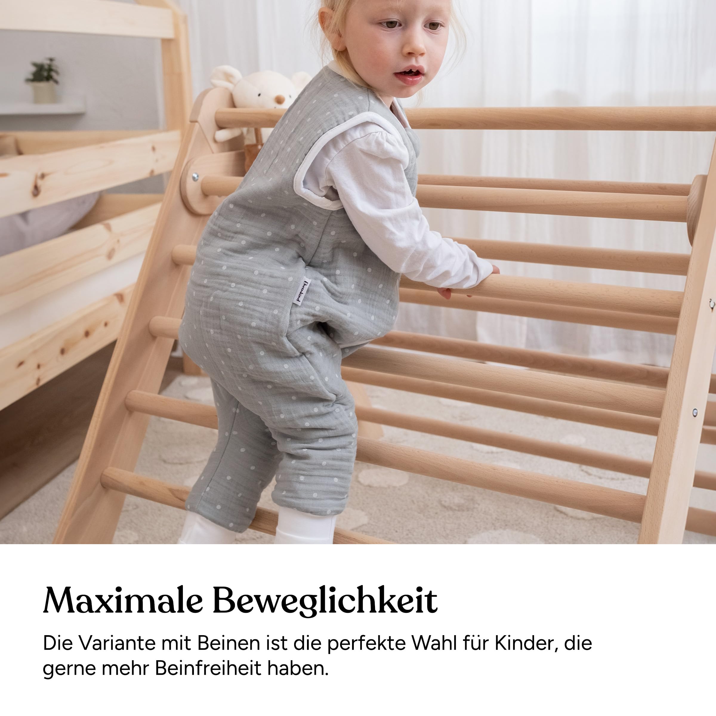 Ehrenkind® Schlafsack mit Füßen | Musselin 2.5 TOG | Babyschlafsack mit 100% Bio-Baumwolle OEKO-TEX