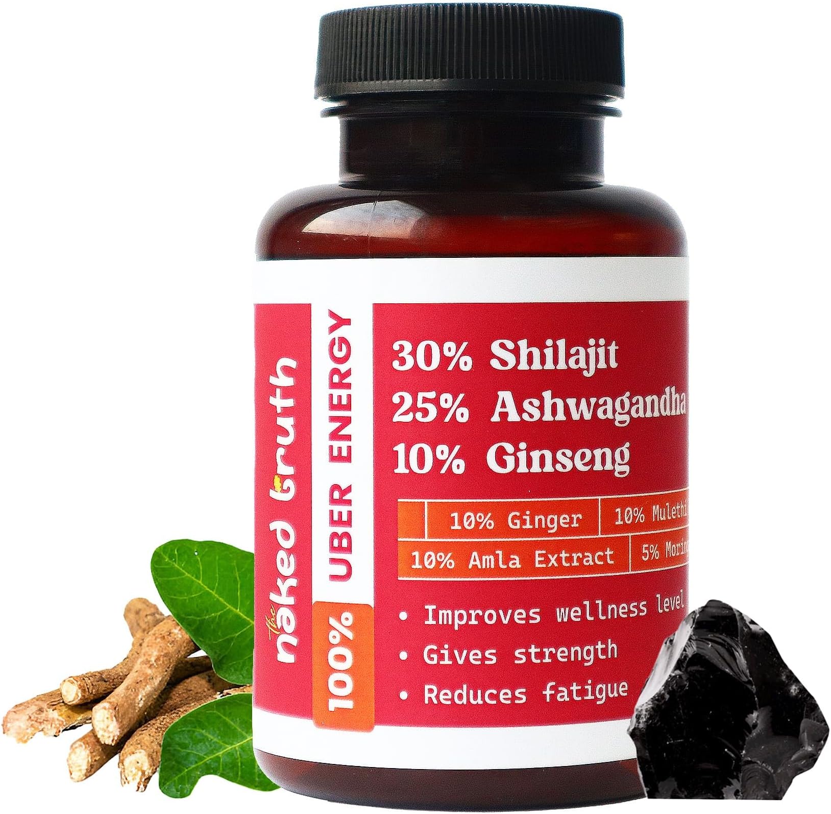 WildOak Shilajit with Ashwagandha & Korean Ginseng for Women | Strength | Stamina & Energy Booster | Hormonal Balance | Relief from Menstrual Cramps | 1000mg | 60 Veg Capsules