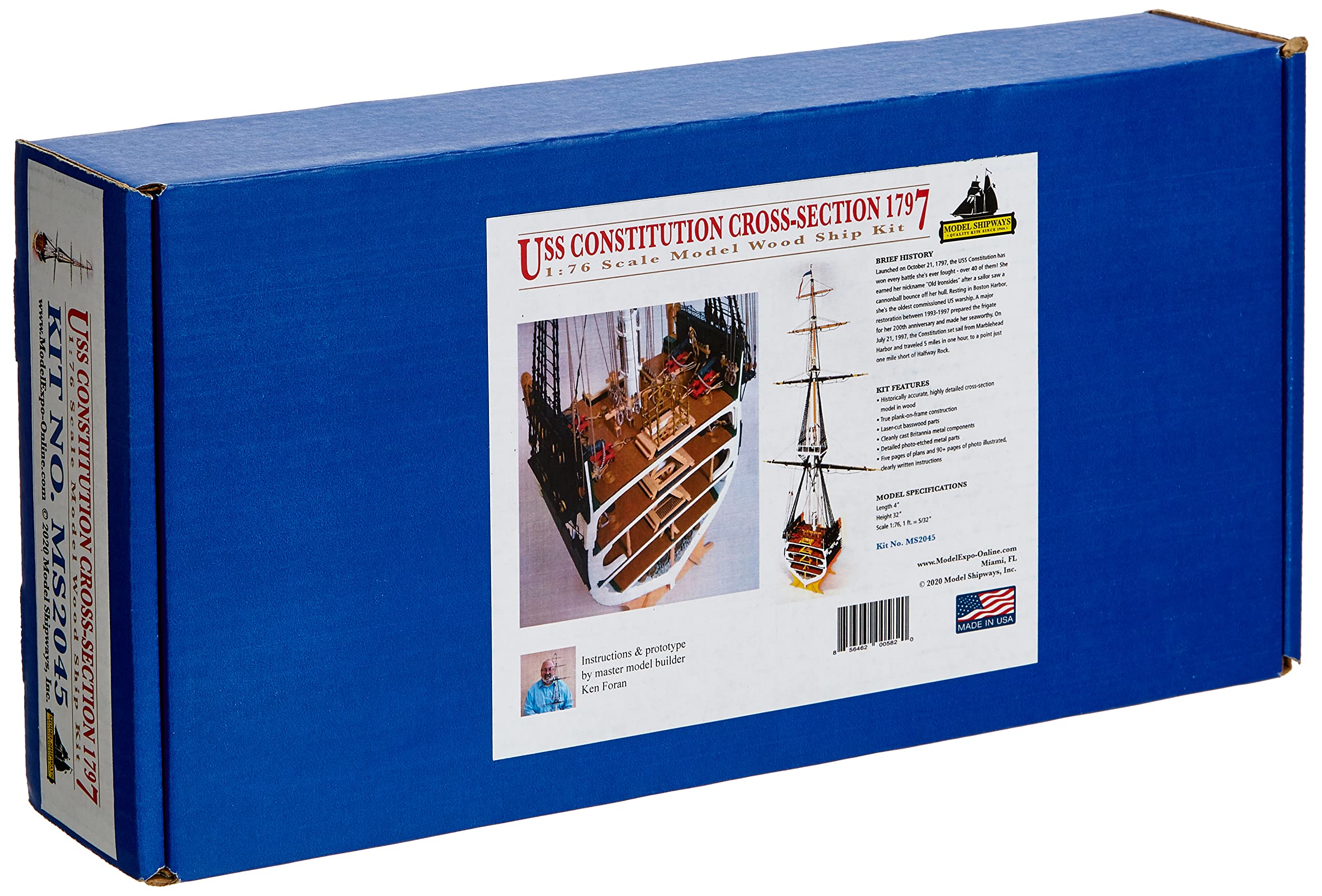 1/76 USS Constitution Cross Section Model
