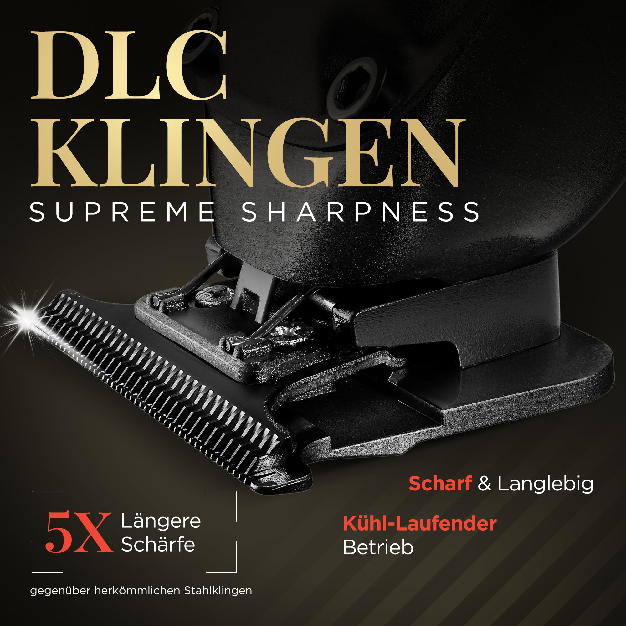 Fagaci Profi Zero Gap Haartrimmer Herren, 5-Fach längere Schärfe Konturen Haarschneidemaschine 0 mm, Haarschneider Herren Akku Mit Bürstenloser Motor, Detailer Haar Trimmer & Konturenschneider