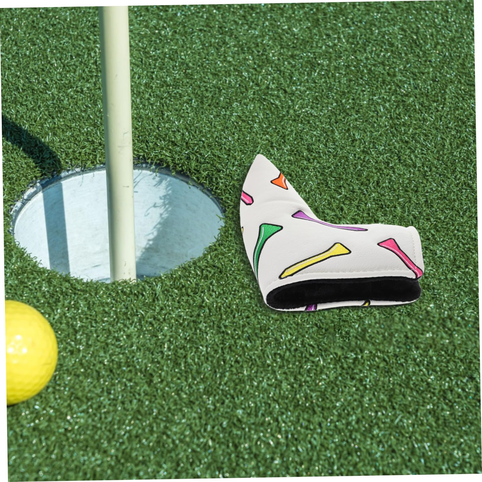 TOYANDONA Funda para Palos de Golf con Forro de Felpa Protección para y Drivers con Bordado de tee para Golfistas con Estilo