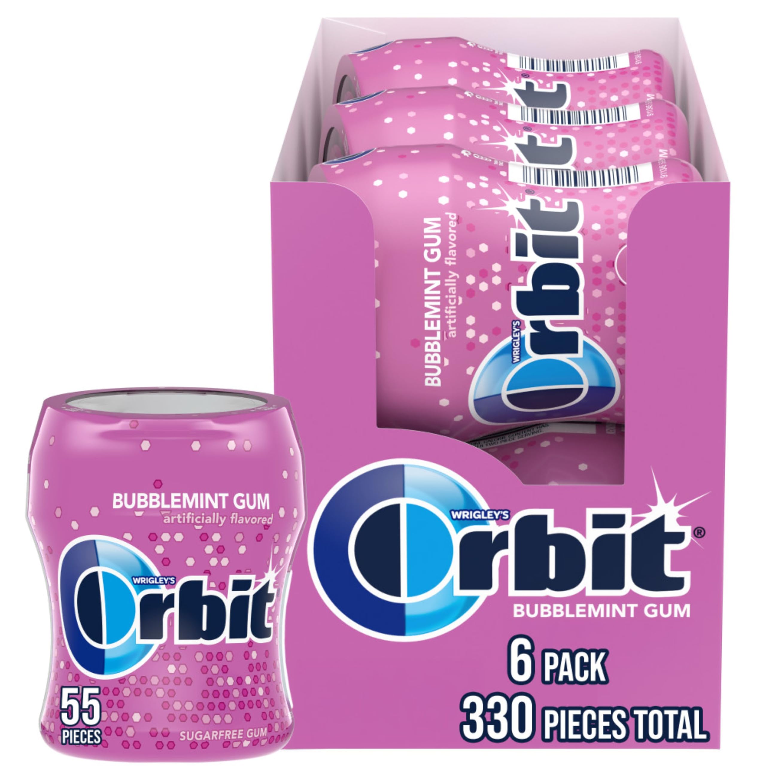 Orbit Bubblemint Sugarfree Gum - 55 pc. bottles - 4 pk.