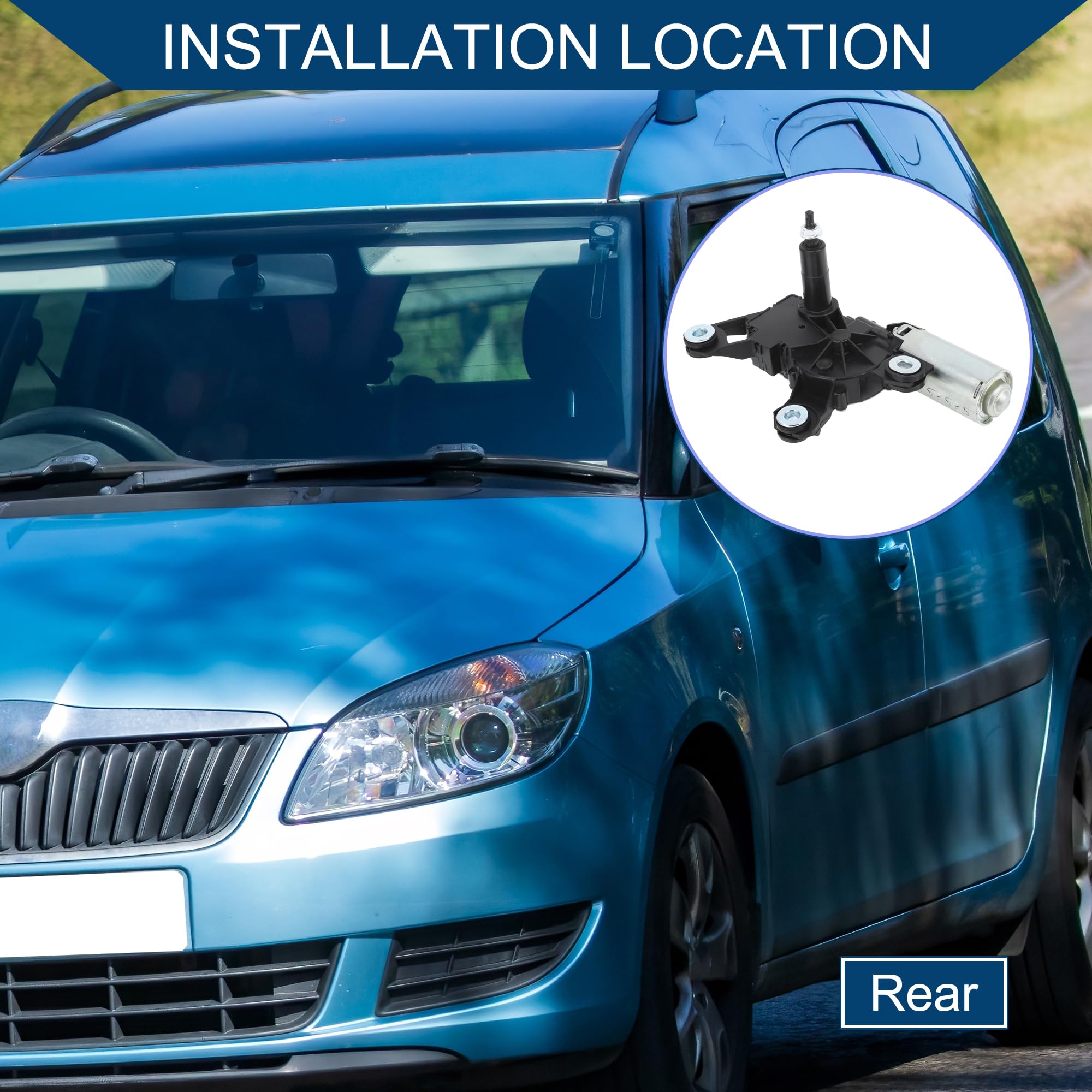 Silnik wycieraczek do Skoda Yeti 2009-2017 do Skoda Fabia II 2006 - 2014 / silnik wycieraczek tylnych/4-pinowa wymiana / 1 sztuka