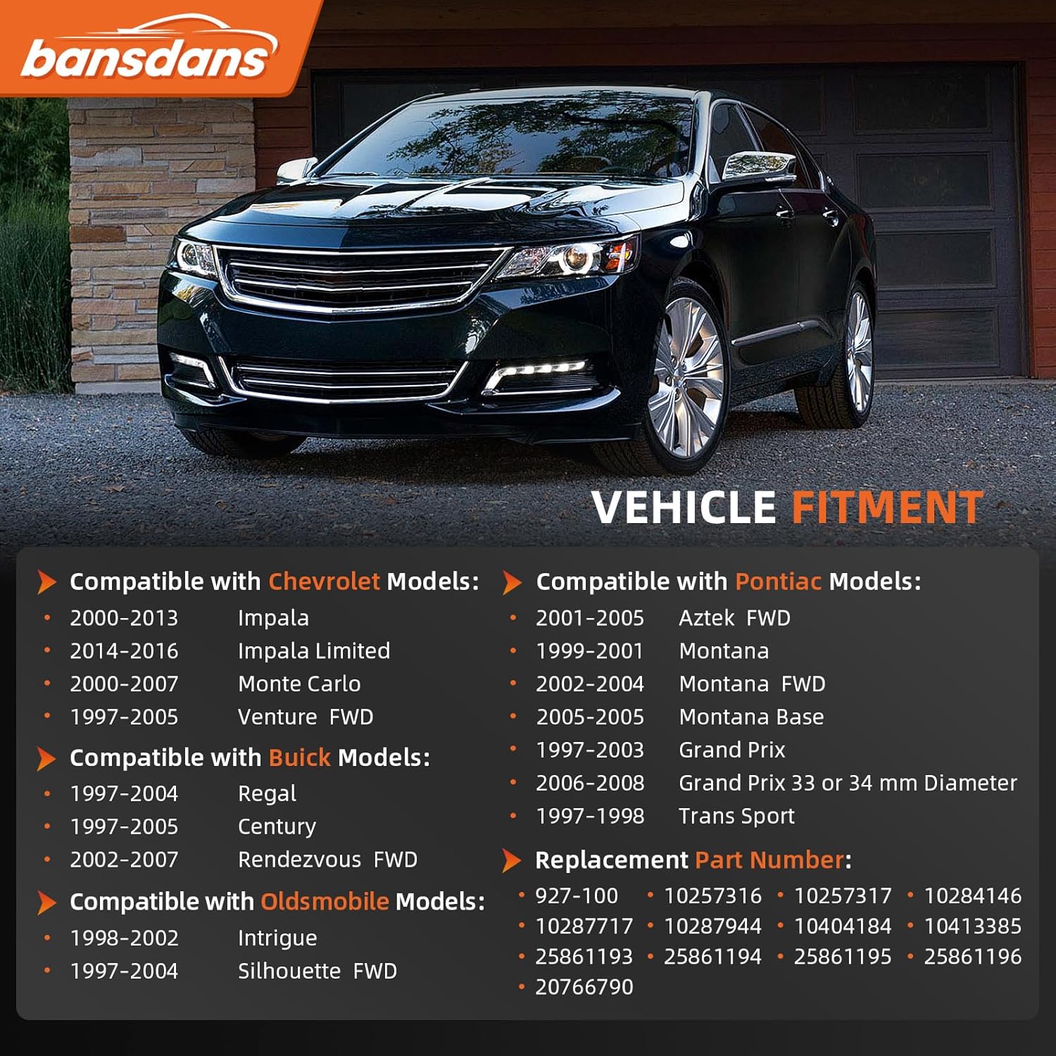 927-100 Front Suspension Stabilizer Bar Kit，[33mm] Front Sway Bar with Sway Bar Link Kit Fit For Chevy Buick Pontiac Impala Limited Monte Carlo Venture Century Regal Grand Prix Trans Sport