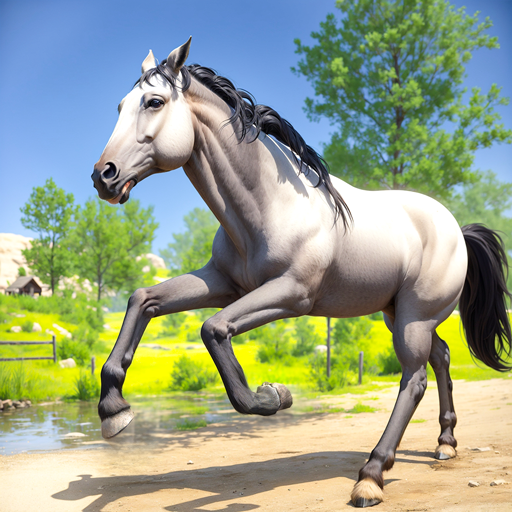 Wildpferd-Überlebenssimulator