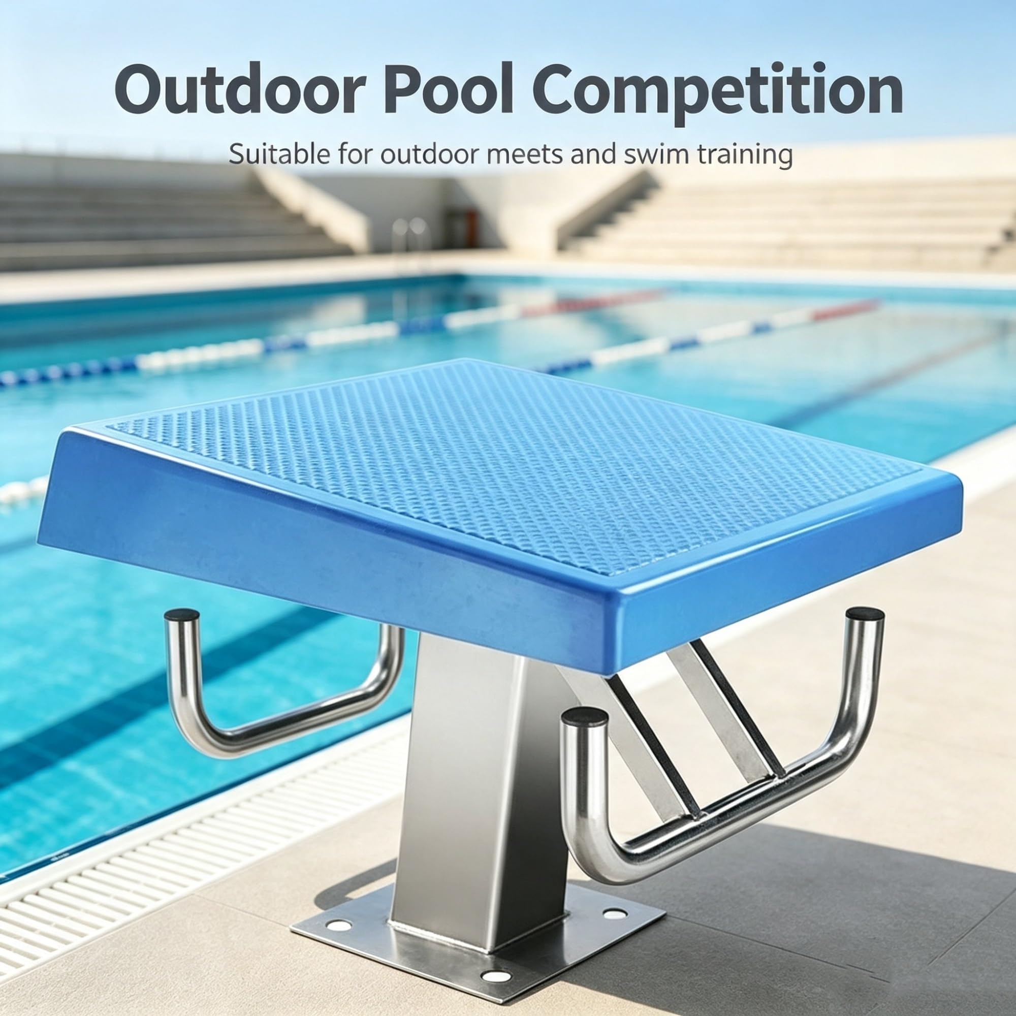 Vnook Plongeoir Robuste, Bloc de départ de Natation, Acier Inoxydable 304