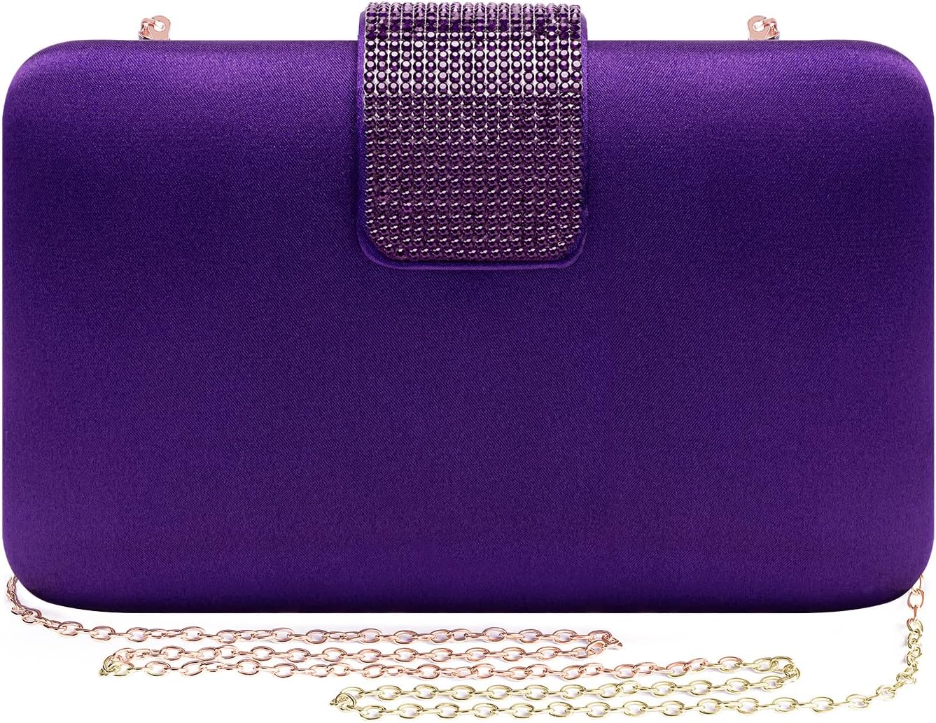 Satin Rhinestones Evening Bags Party Bridal Clutch Purse For Women Prom Clutch