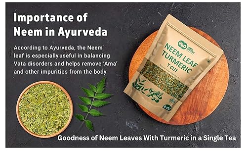 Miniatura 4 de Té de hojas de neem con cúrcuma de 8 onzas, aumenta la inmunidad, ayuda en la digestión, sin cafeína, un té con dos beneficios (paquete de 1)