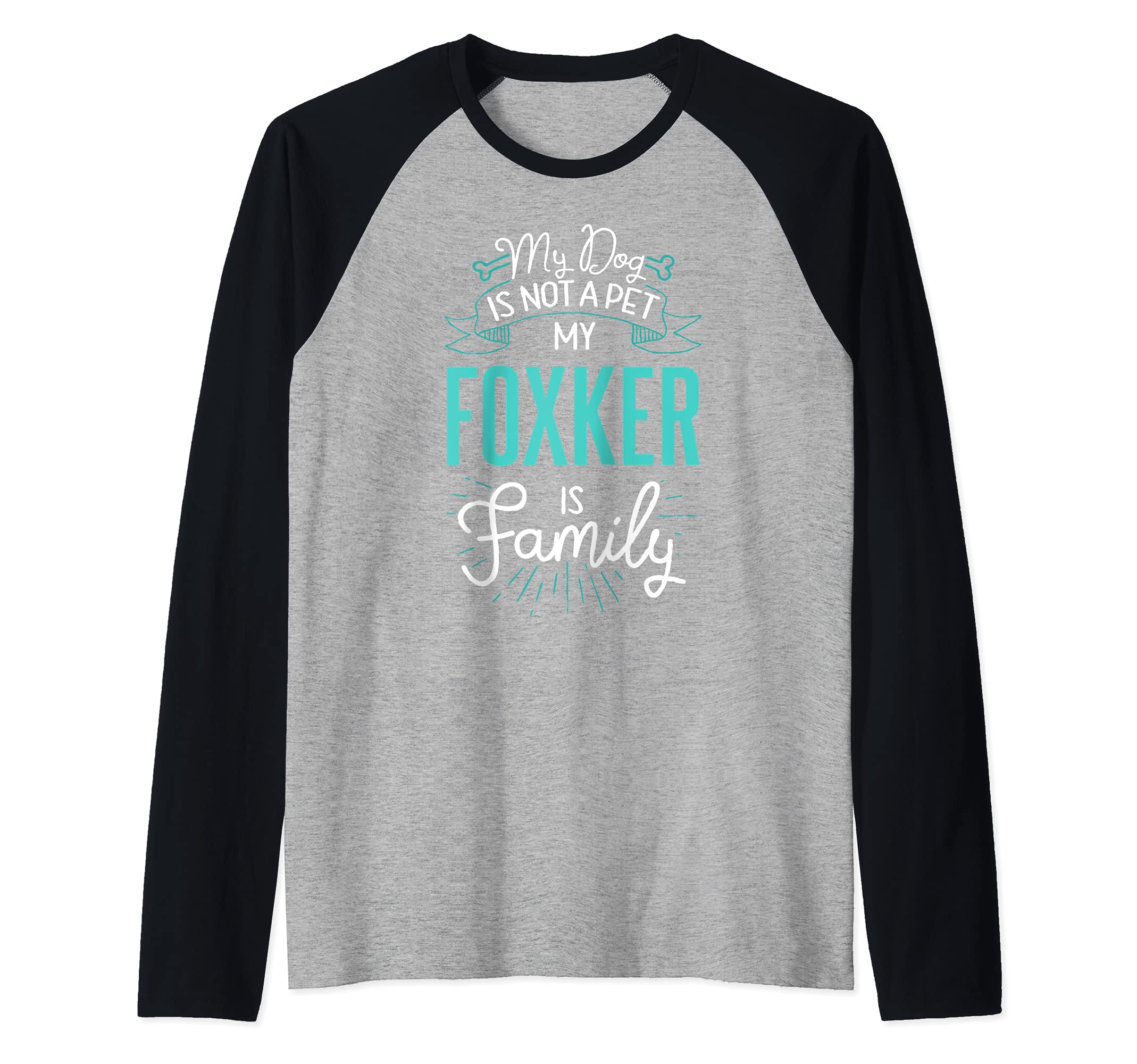 Cute Foxker Design Family Dog Giftn Raglan Baseball Tee