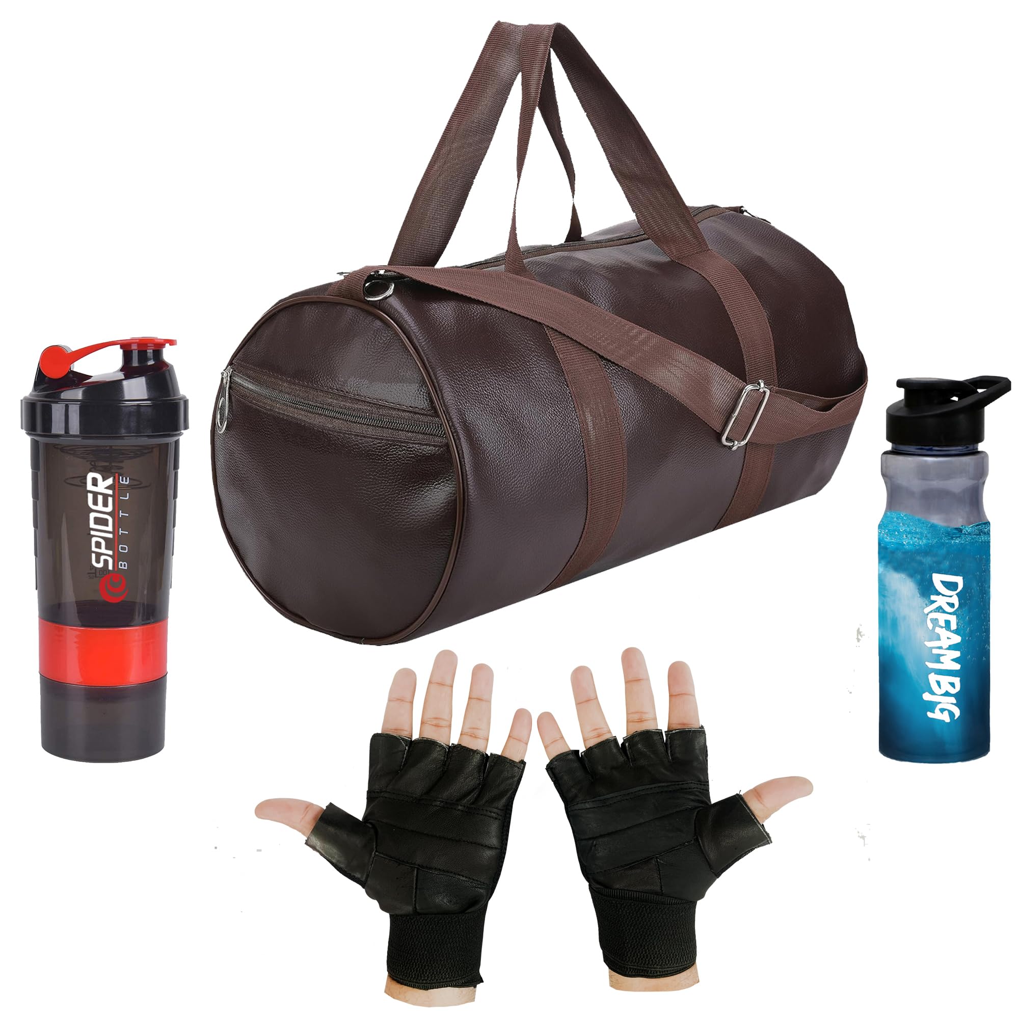 Ultimate Gym Accessories Combo Set for Men and Women Workout - Boost Your Workout with Gym Gloves, Duffle Bag, Shaker - All-in-One Fitness Gym Kit (Brown+RED)-image-37