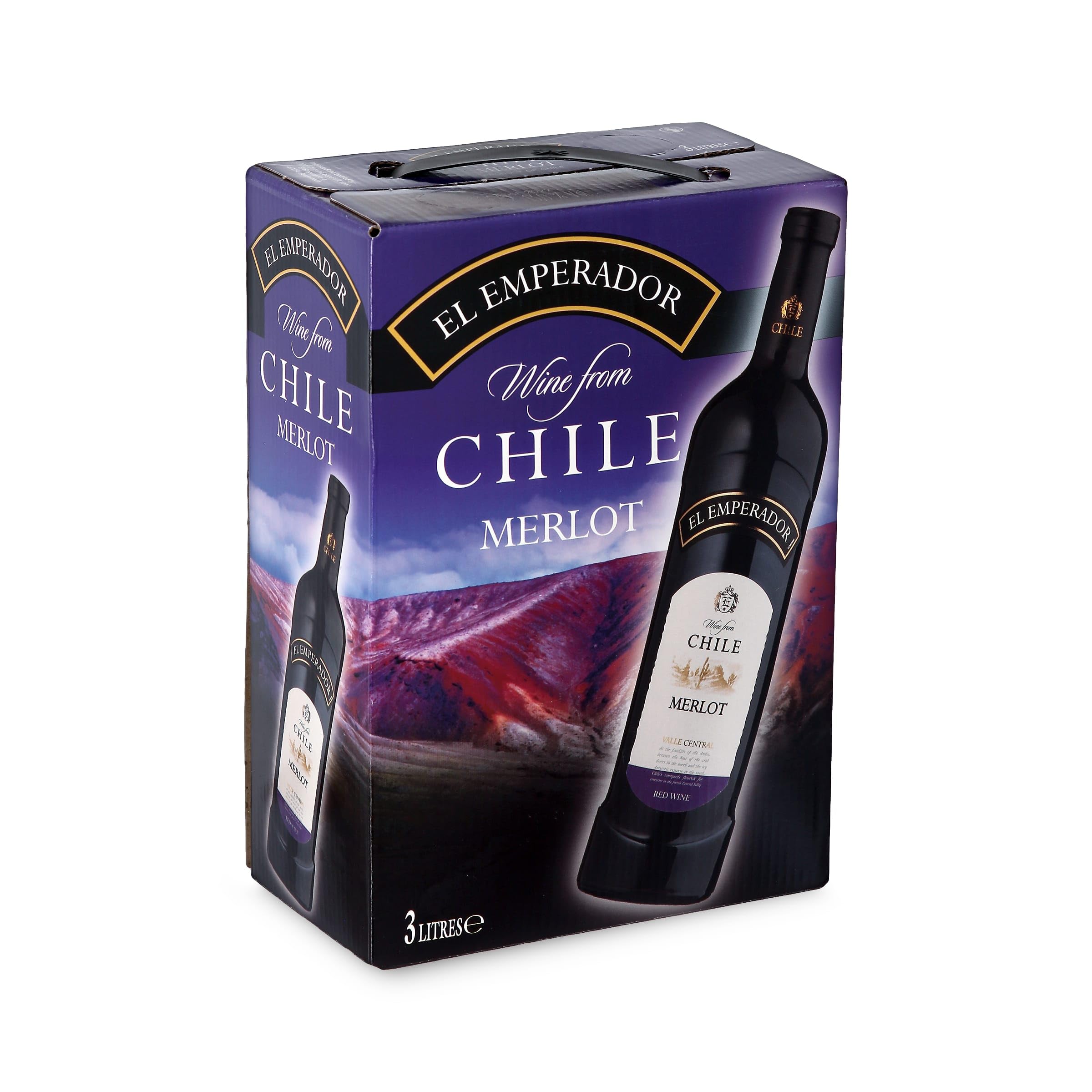 Merlot - El Emperador - Bag-in-Box - Rotwein trocken aus Chile (4x3l)