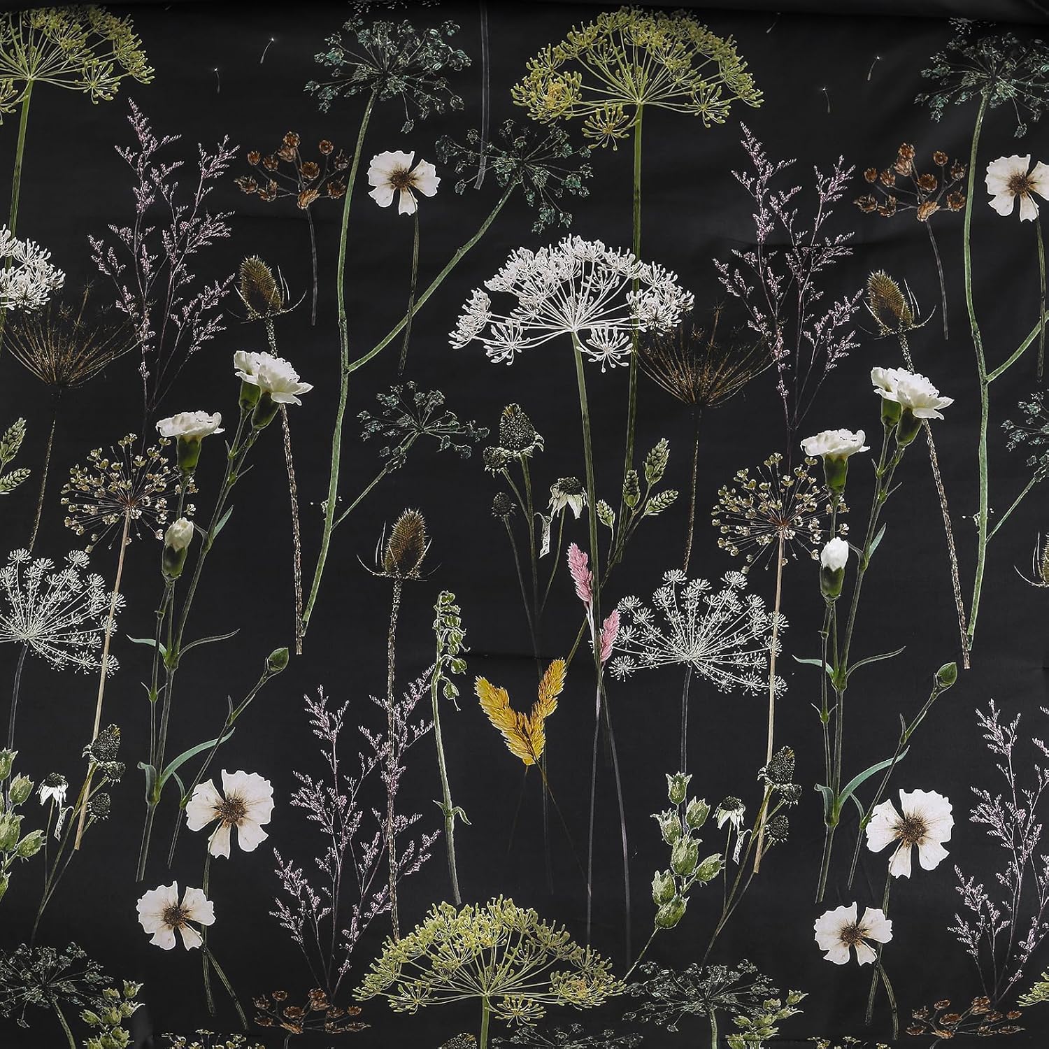 Yiran King Size Comforter Set, 7 Piece Comforter Floral Black Green Bedding Set, Soft Bed in a Bag King, Comforter, Sheets, Pillowcases & Shams - Image 4