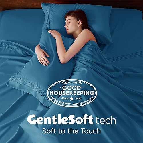 Miniatura 5 de Bedsure Juego de sábanas tamaño Queen de bolsillo profundo para colchones de hasta 21 pulgadas de grosor, 4 piezas con bolsillo profundo, sábanas y