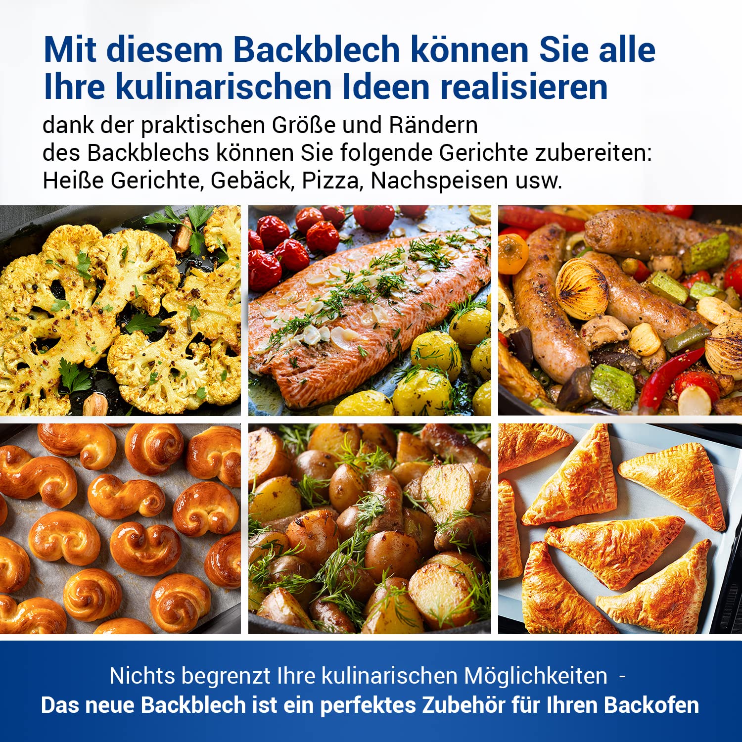 VIOKS Fettpfanne Backofen 456x360x15mm Ersatz für Gorenje 242132 Backblech
