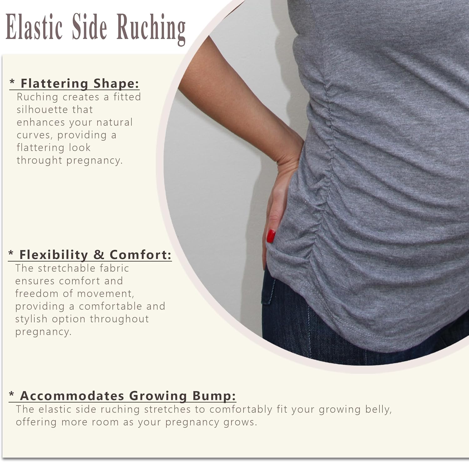 It’s Your Day Maternity Tank Tops – 3-Pack Side Ruched Sleeveless Pregnancy Tops - Soft, Comfy & Stylish Daily Wear