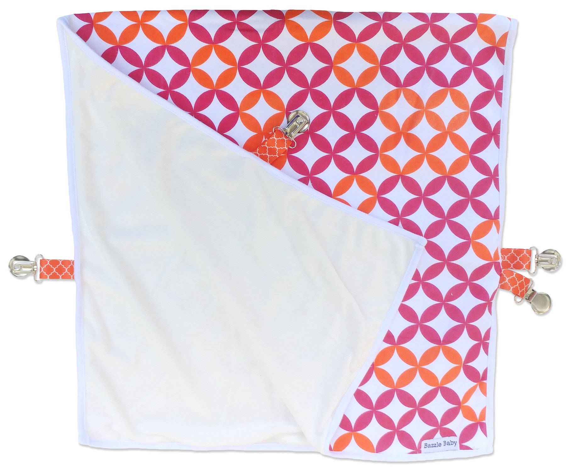 Bazzle BabyBazzle Baby Go Blanket, Machine Washable & Soft Plush Travel Blanket with Secure Snaps to Keep Blanket in Place, Fits Car Seats & Strollers for Comfort on The Go