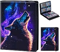 Vista 24 de Carpeta de tarjetas para Pokemon Mtg Yugioh TCG Béisbol Deportes Tarjetas de intercambio Libro Carpeta de 4 bolsillos de carga lateral 2160 Tarjetas