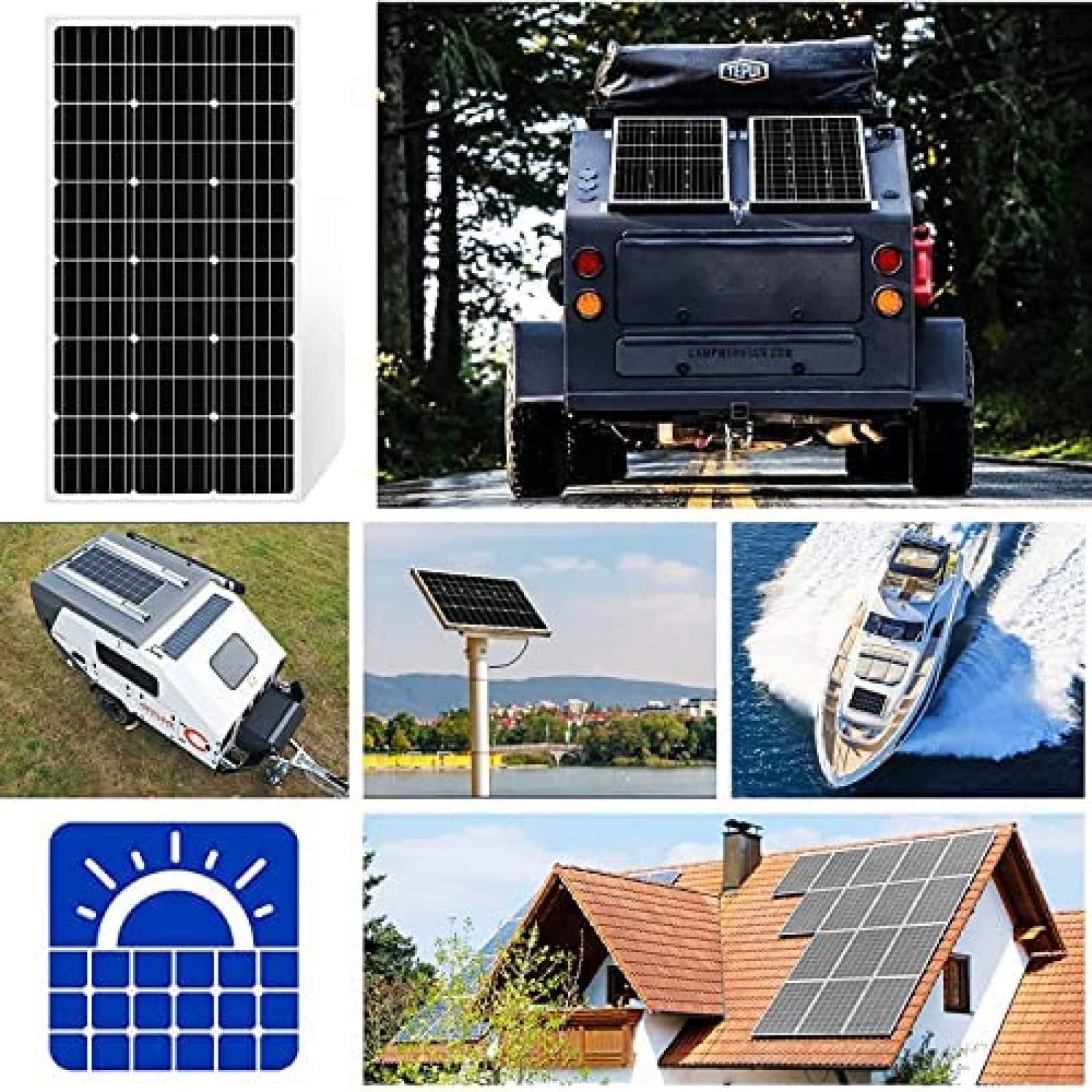 Kit pannello solare 600W 2x300W pannelli solari monocristallini per case, camper, flessibili con controller 40A