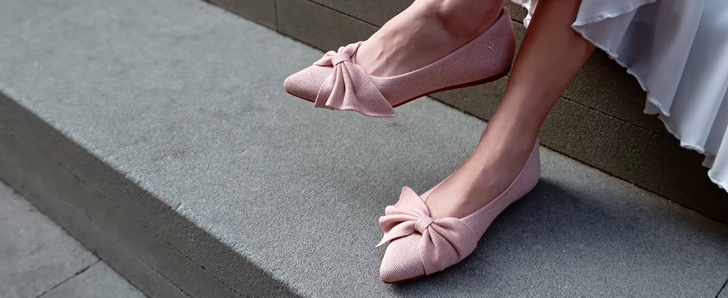 Amazon.com | VIVAIA Azura Women's Flats Pointed Toe Bow Ballet