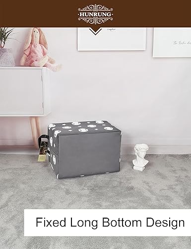 Miniatura 128 de HUNRUNG Cesta rectangular de almacenamiento de lona, bonita cesta organizadora de lona para mascotas, juguetes de niños, libros, ropa, perfecta