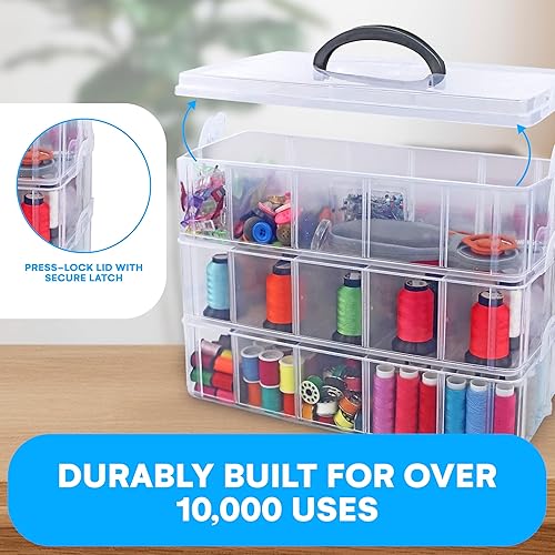 Miniatura 17 de Bins & Things - Organizador de juguetes apilable, compatible con muñecas LOL Surprise, LPS, Shopkins, Tsum Tsum y Lego, caja portátil ajustable