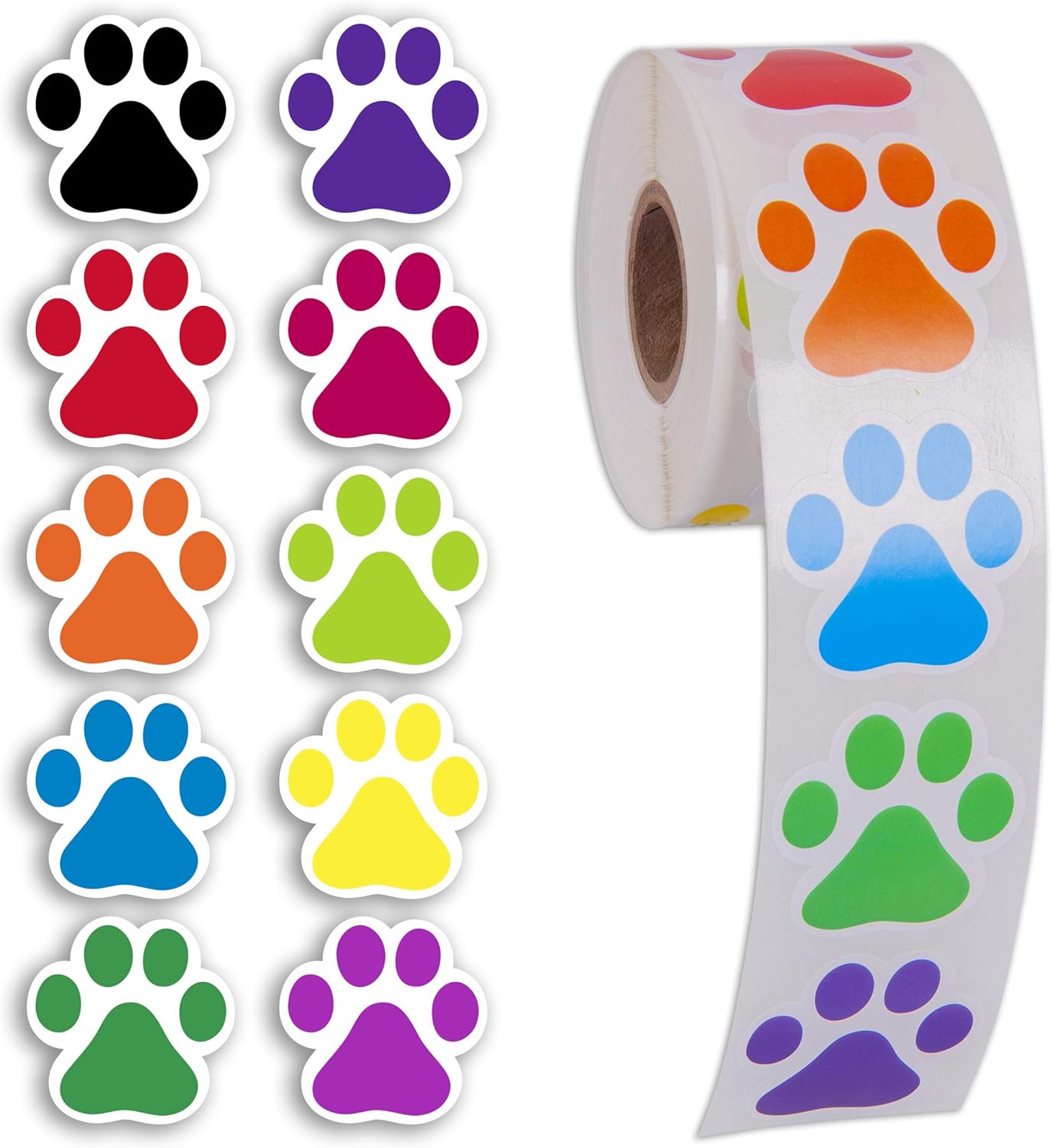 Buy Paw Prints Animal Stickers 500 1.5 Labels, Dog Paw Prints for Kids