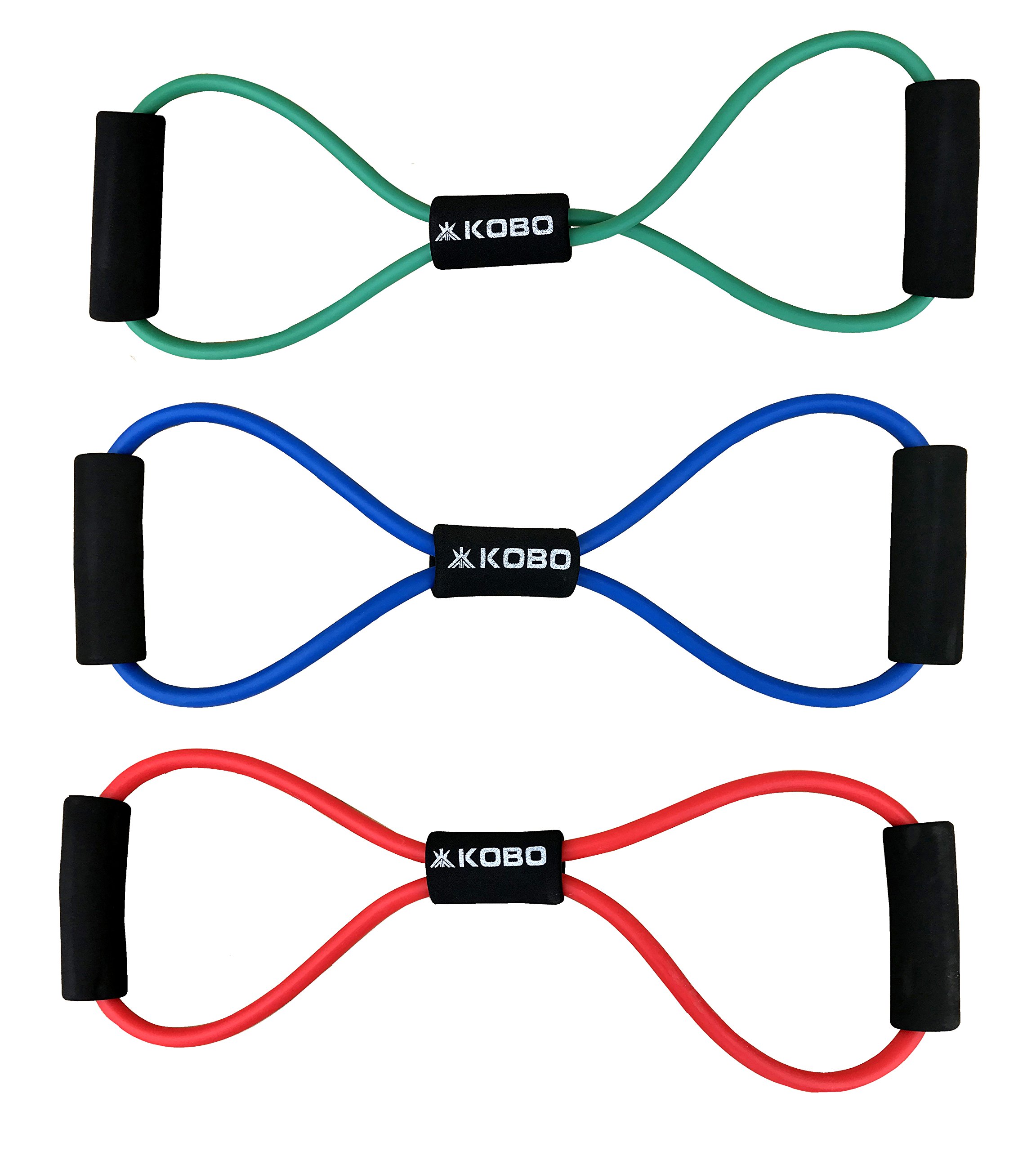 Kobo AC-65 Latex Resistance Tube Band, Set of 3 (Green/Blue/Red) (B07DLW271X) Amazon Price History, Amazon Price Tracker