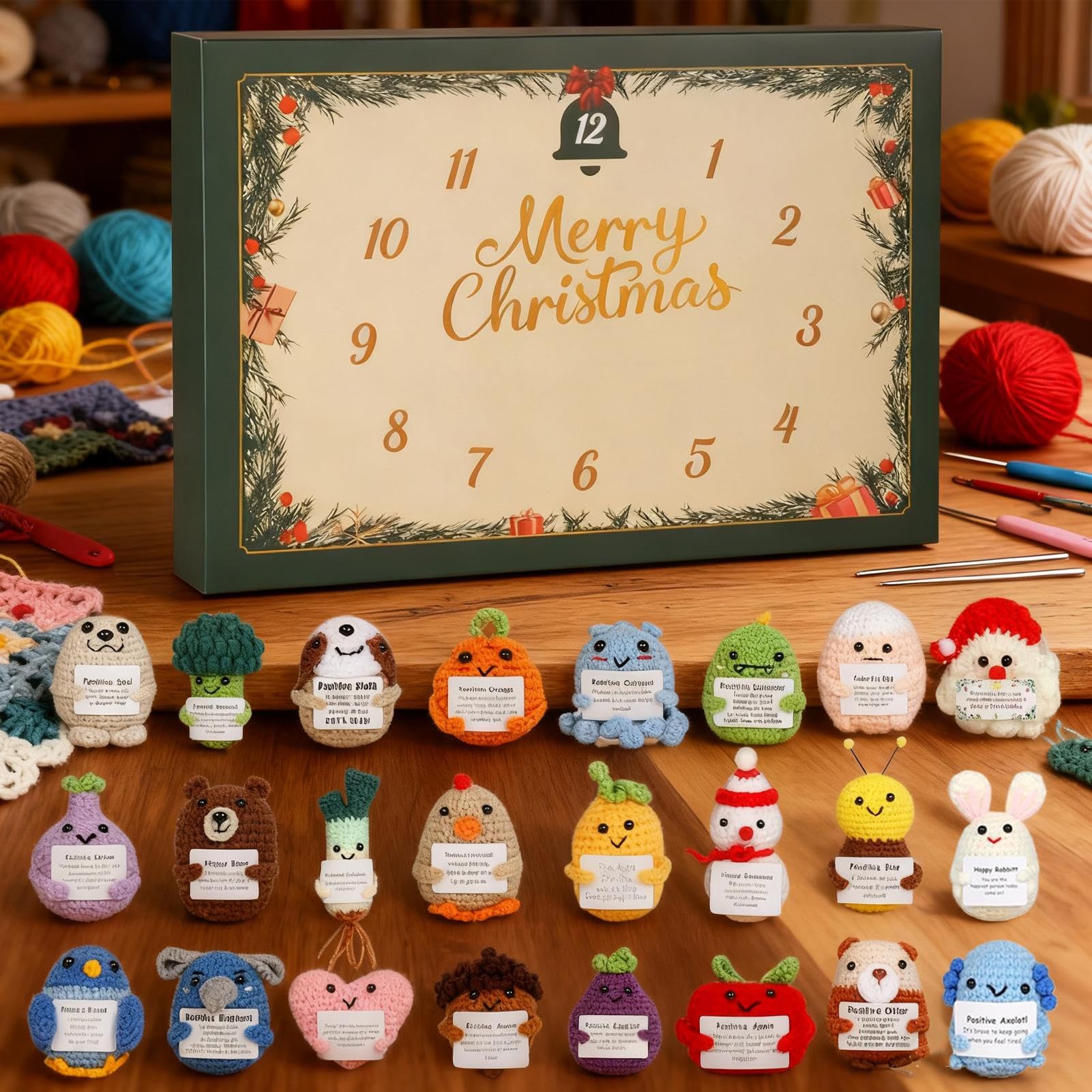 24-dagen teckel adventskalender 2025-2D platte hanger - voor