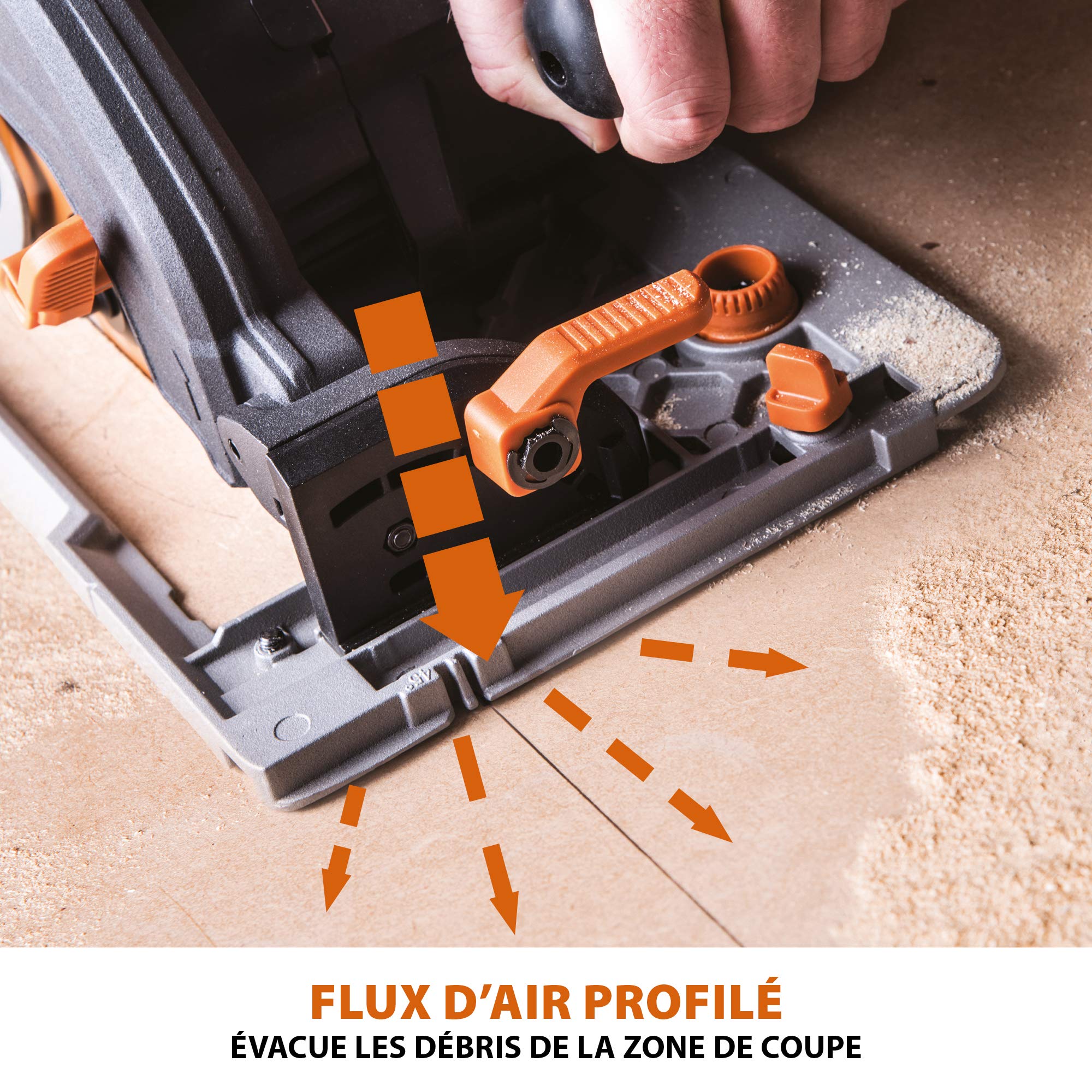 Evolution Power Tools Scie Circulaire avec Rail 3 Pièces de 1020 mm - Lame Multi-Matériaux, Coupe le Bois, le Métal, le Plastique - Adaptateur de Prise de Poussières inclus - 185mm, 230v - R185CCSX