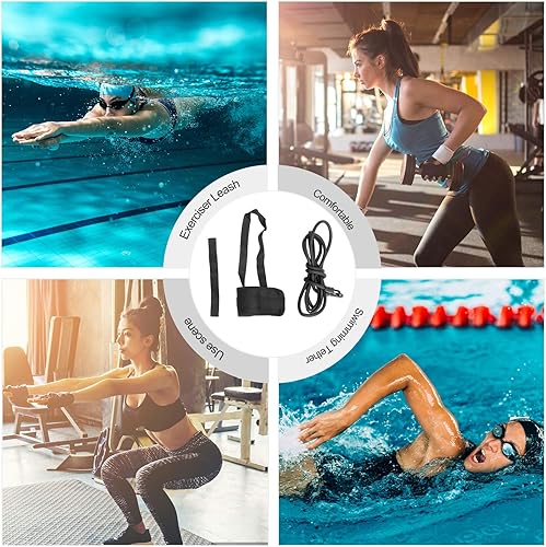 Miniatura 7 de Kisangel 1 Unidades de correas de tobillo de natación de entrenamiento de natación correas de resistencia al tobillo bandas de entrenamiento de