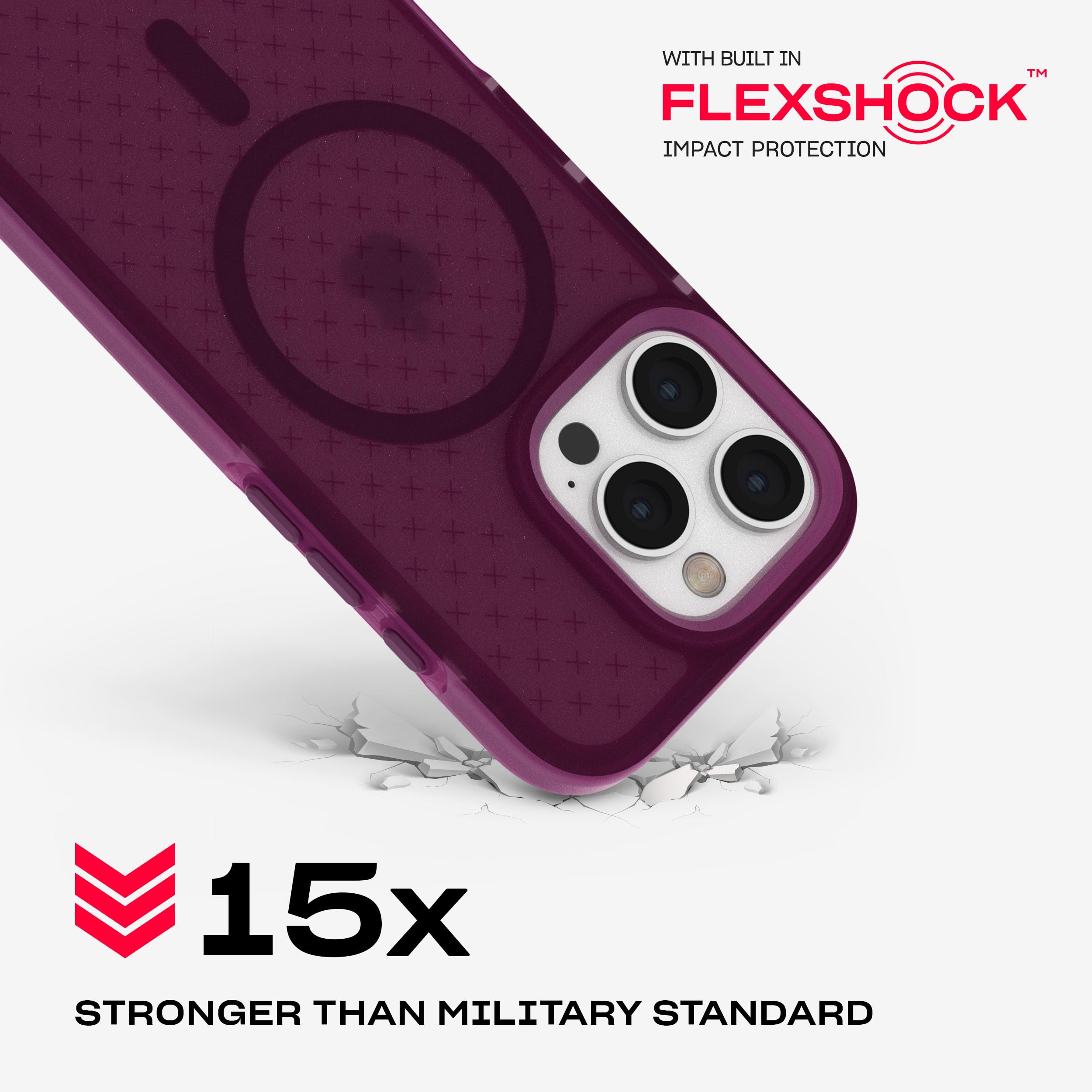 Tech21 EvoSparkle Custodia Per IPhone 16 Pro - Protezione Urti 3,6m Con MagSafe, Trasparente Con Effetto Olografico, Biodegradabile - 3