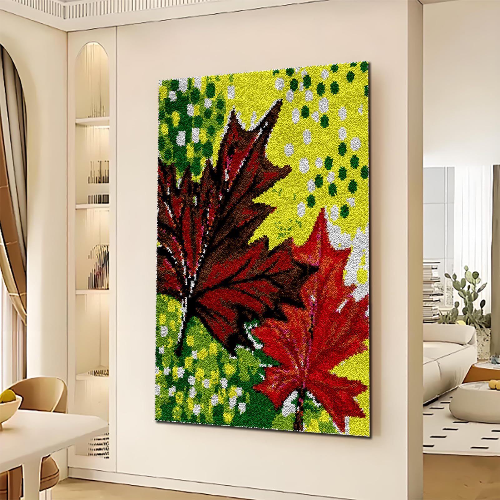 69 x 102 cm zestaw dywaników z haczykami zestawy dywaników zestaw do haftu krzyżykowego dla dorosłych zestawy dywaników z haczykiem zatrzaskowym, zatrzask dywan do robienia gobelinów 3D gobelin