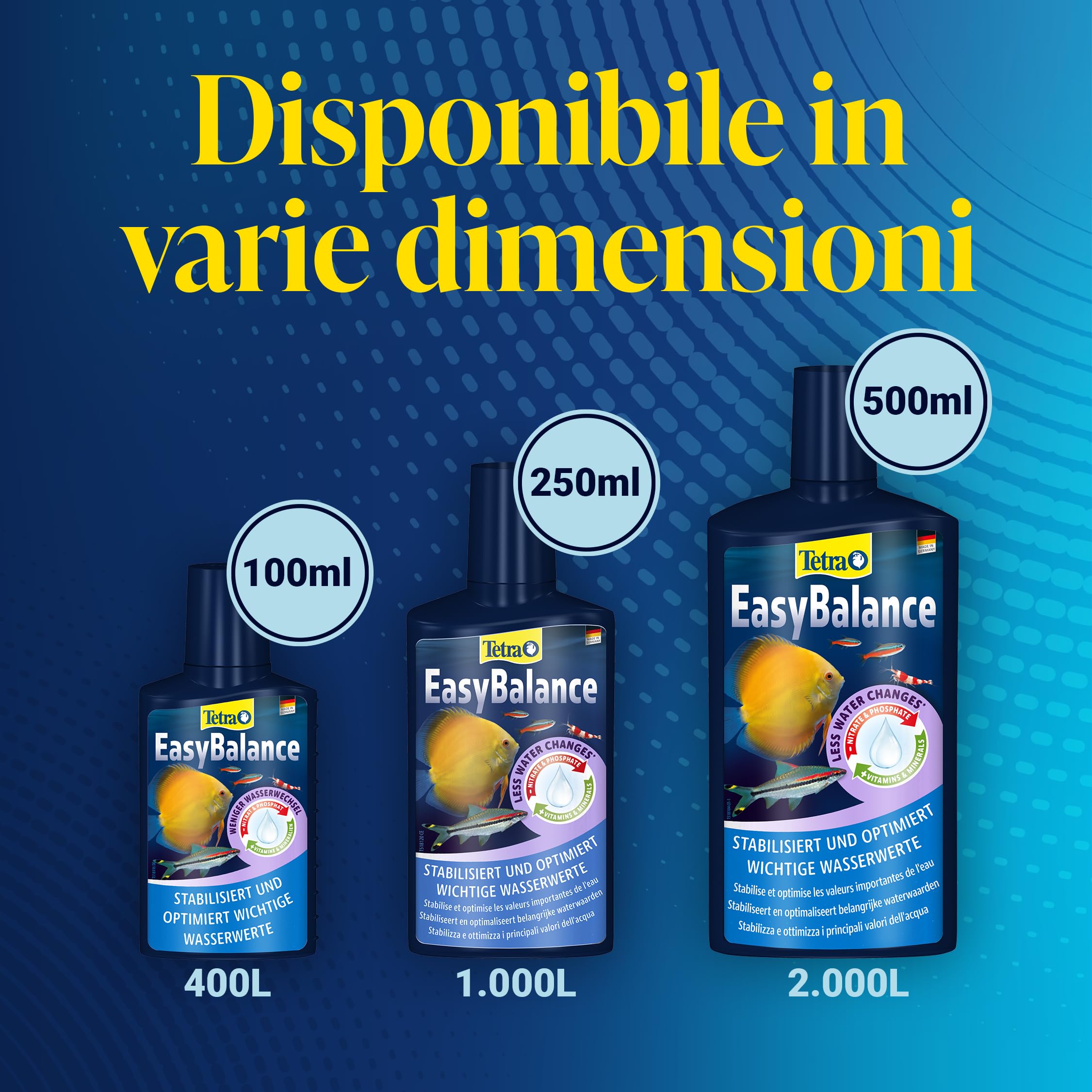 Tetra EasyBalance - Cura a lungo termine per un'acqua dell'acquario biologicamente sana e un numero ridotto di cambi d'acqua, flacone da 500 ml