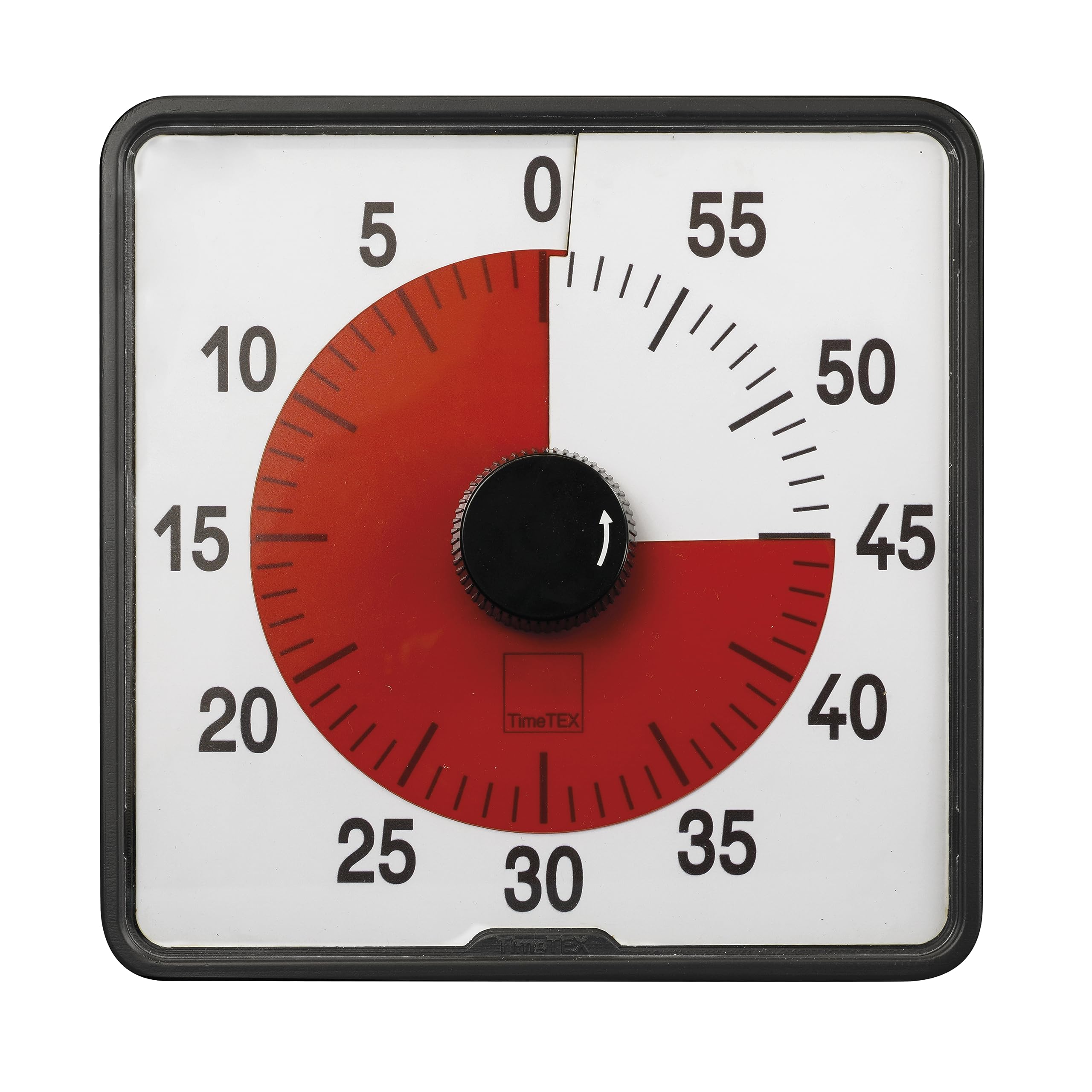 TimeTEX - Timer "Countdown" L czerwony | precyzyjny timer do wszechstronnego pomiaru czasu z praktycznymi funkcjami | Zawartość: timer zasilany bateriami w kolorze czerwonym (wymiary: ok. 20 x 20 cm)