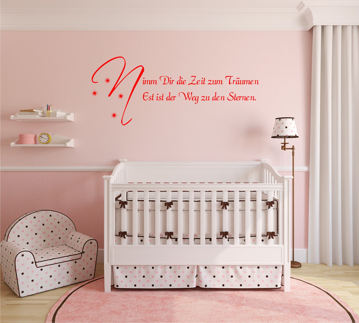 Sticker mural pour chambre d'enfant rouge E961 deco ludique